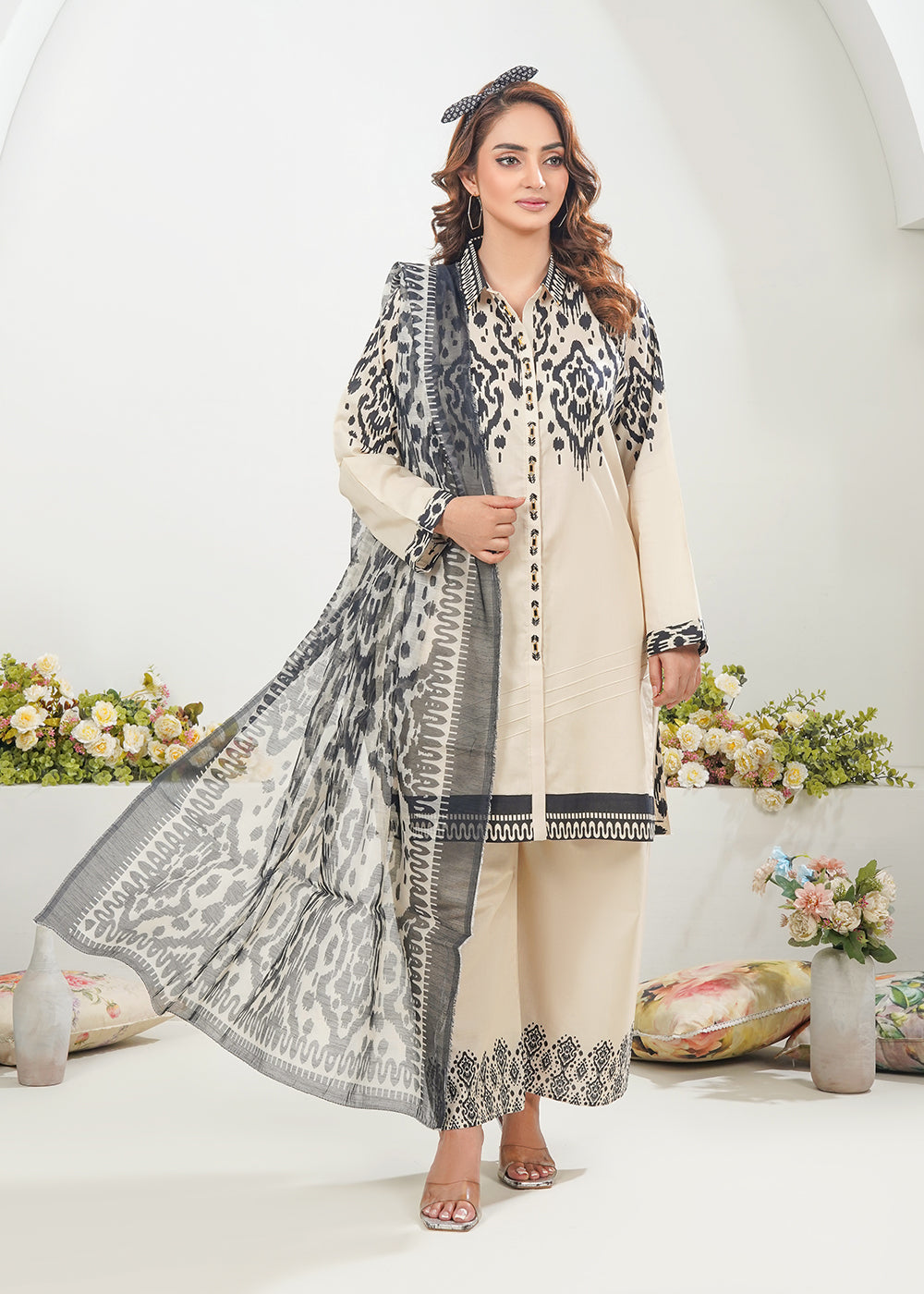 Elara Official Monochrome Grace Women 3pcs