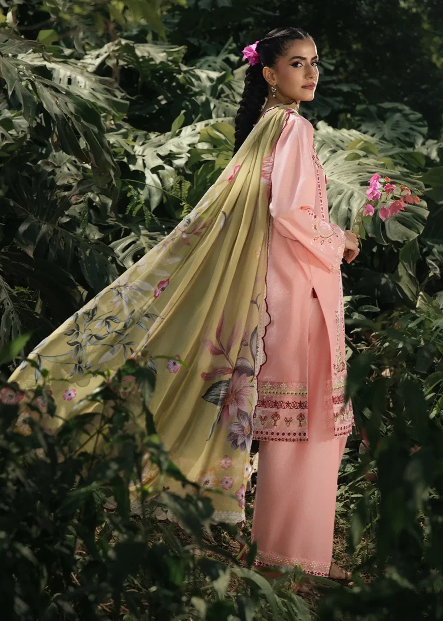 Hemstitch Pinky Peony Women 3pcs