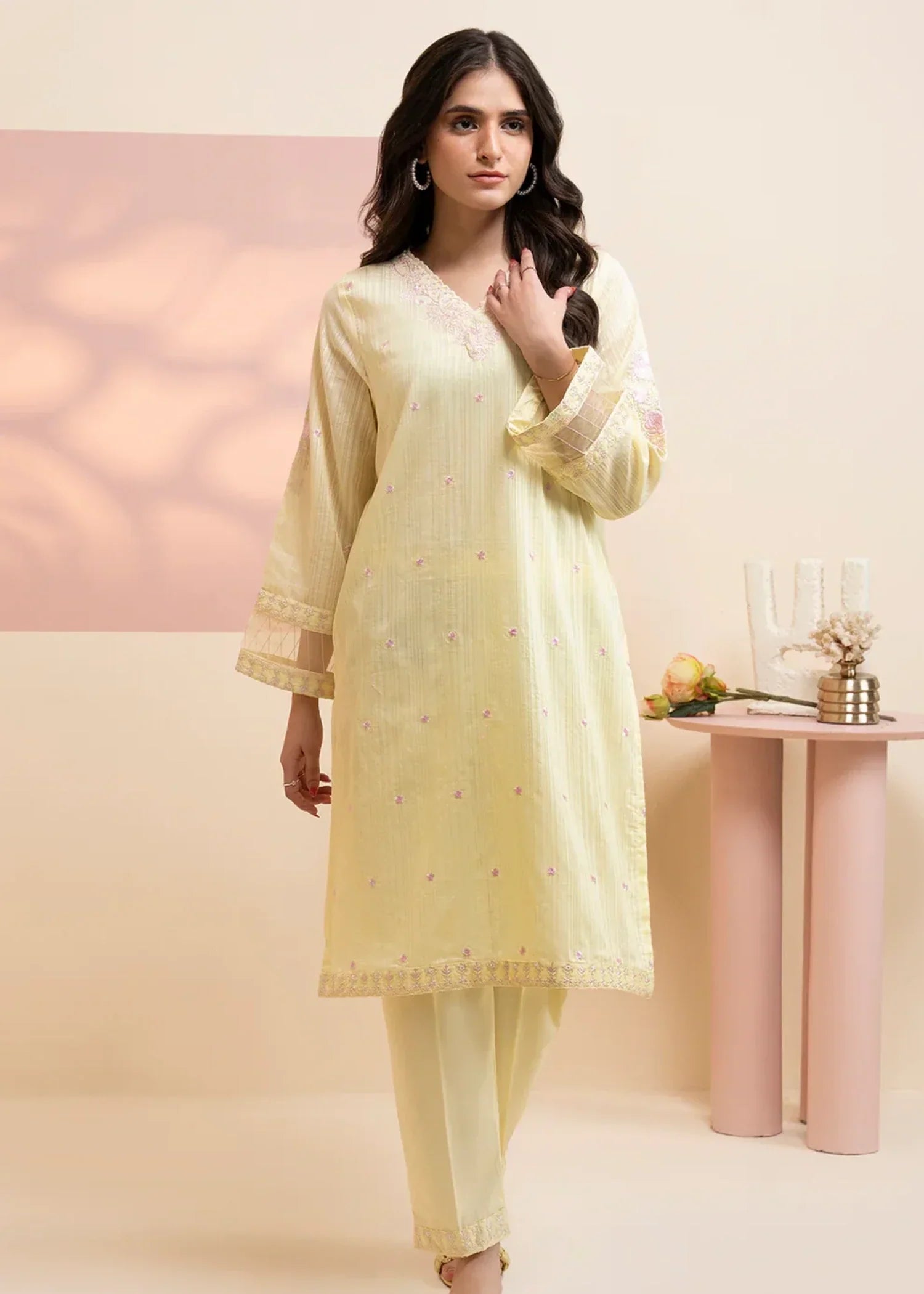 Zellbury WPS2522521 Light Yellow Women 2pcs