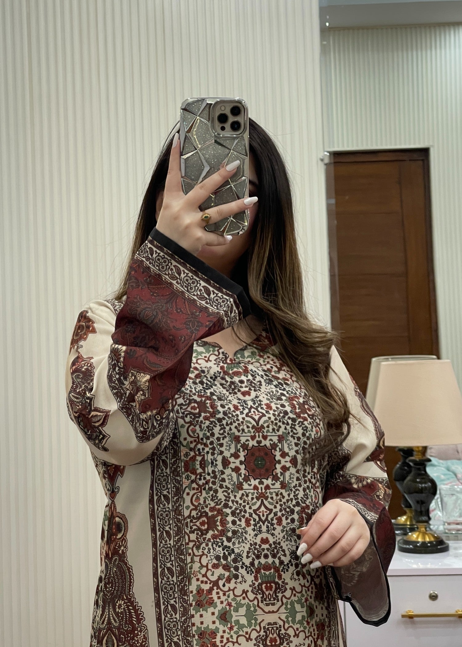 Tehzeeb Libas BROWNIE CORD SET Women 2pcs