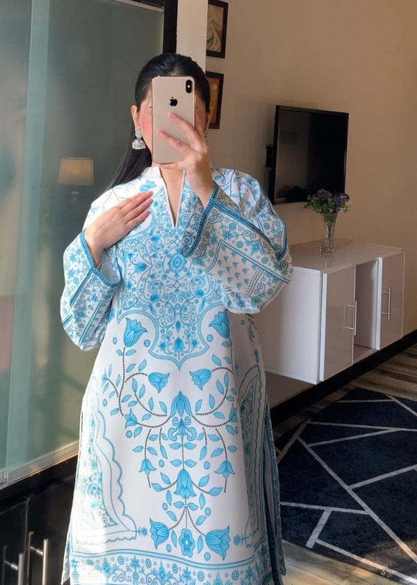 Shanghai Preet "Azure Elegance Lawn Set" Women 2pcs