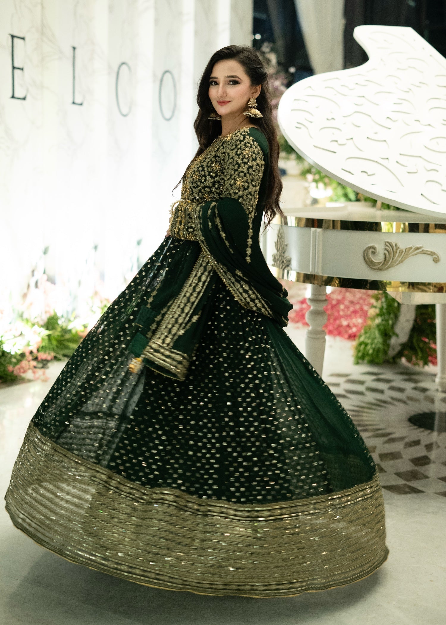 Suits By Sadia IMAAN GREEN CHIFFON MAXI Women 3pcs