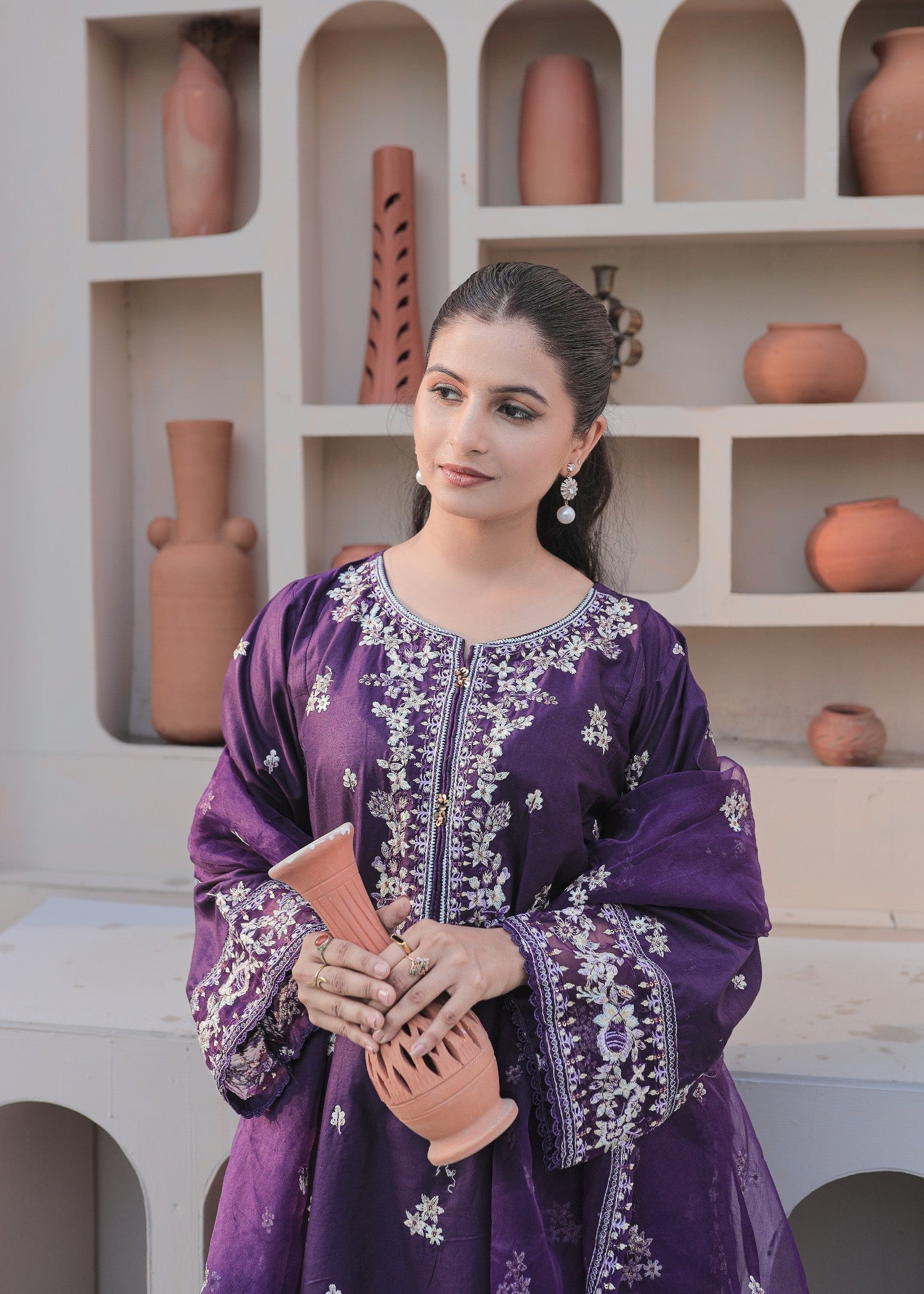 Shehroz Fashion ANARKALI LAWN EMBROIDERY SUIT Women 3pcs