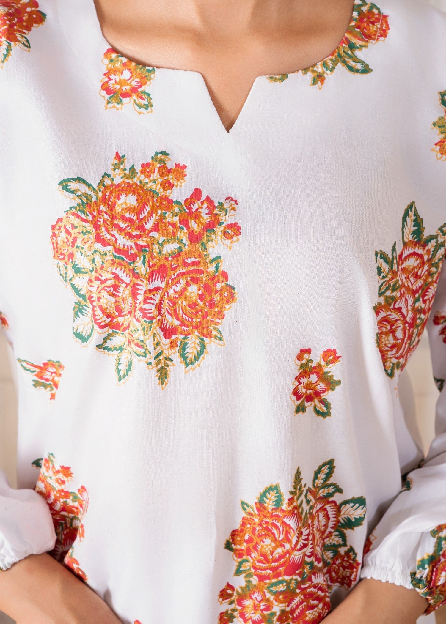 Gulposh Ghulab (Stitched Printed ) White Women 2pcs