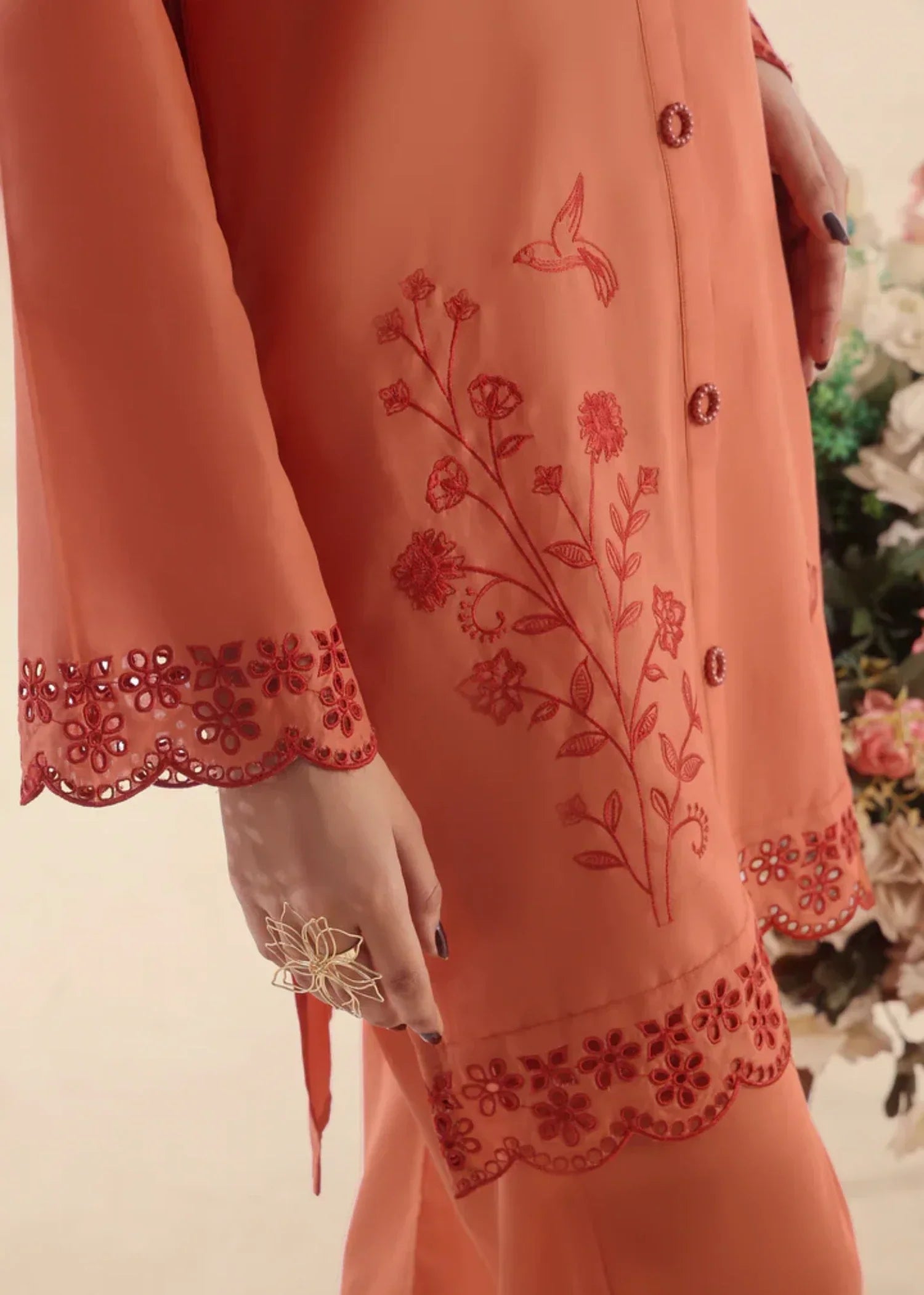 Luxeurs Ember Embroidered Lawn Dress Women 2pcs