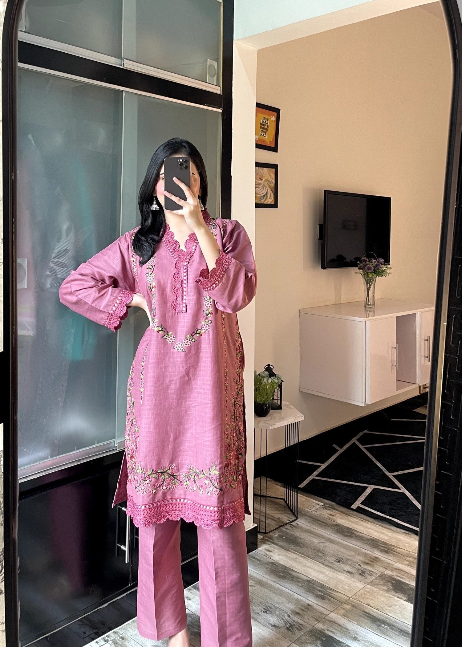 Tehzeeb Libas GULNAZ PINK EMBROIDERED Women 2pcs