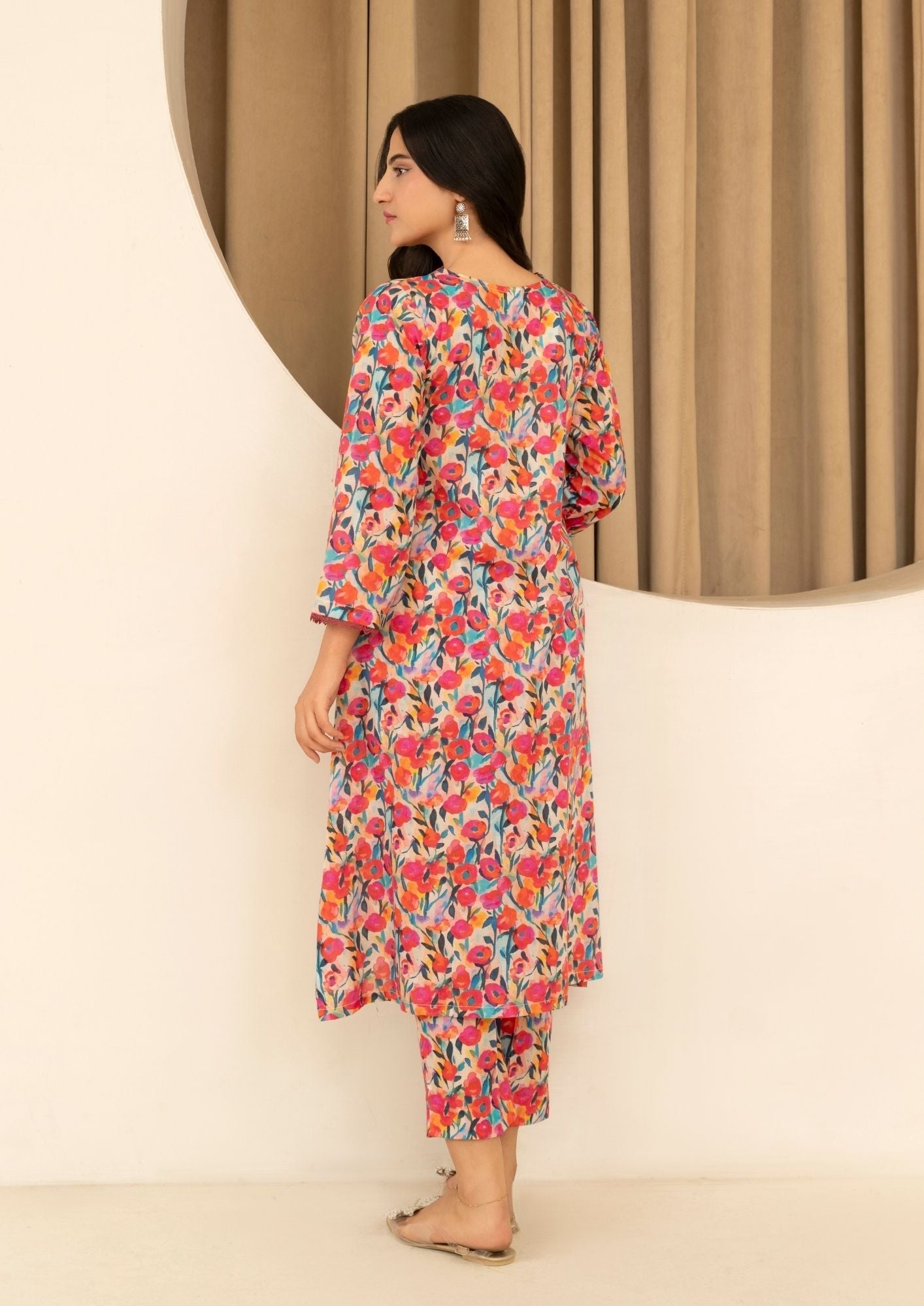 Yolo Pret Digital Print Lawn Angrakha GULMEENA G25 0030 Women 2pcs