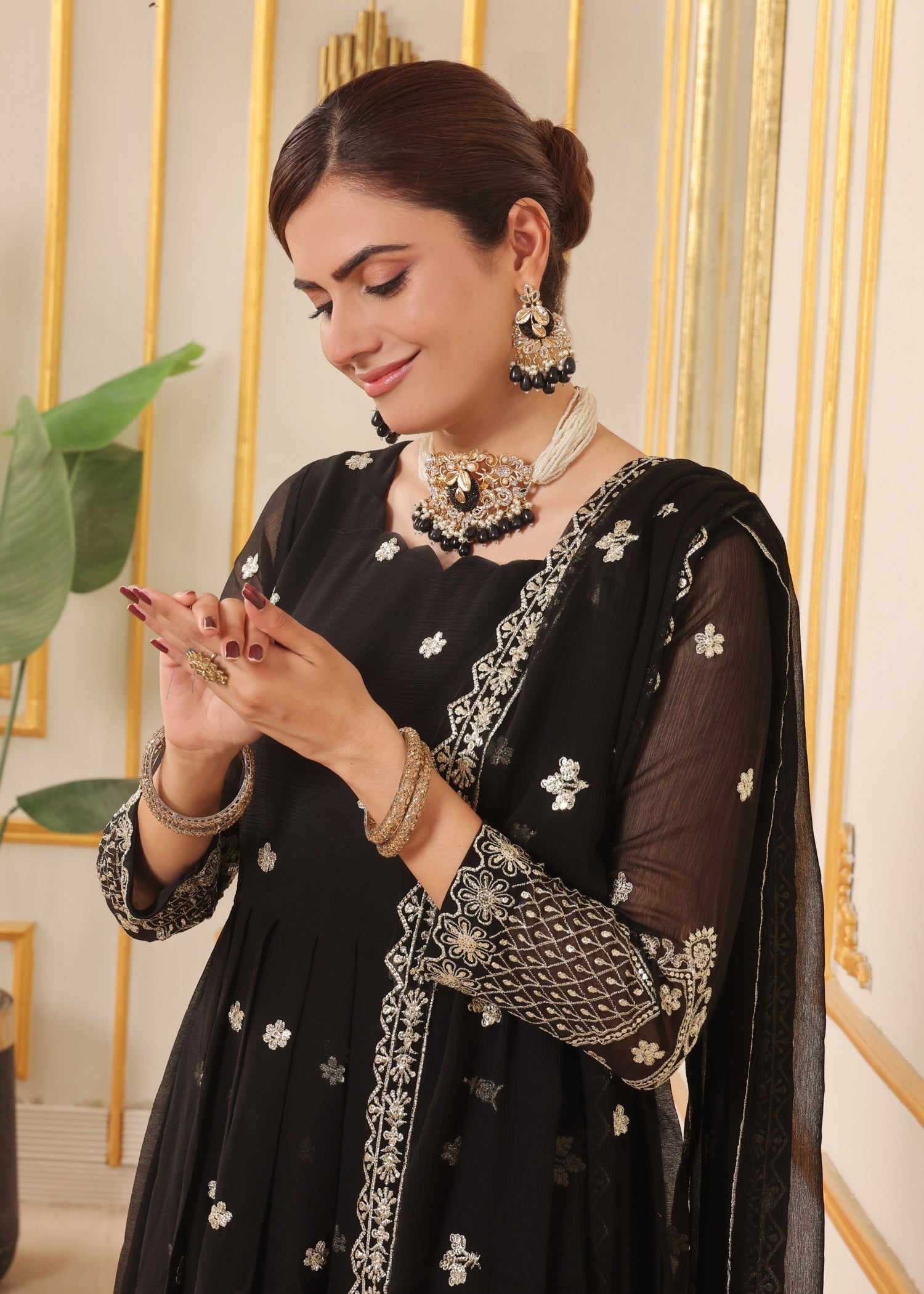 Abaan Zohan Dhanak Black Women 3pcs