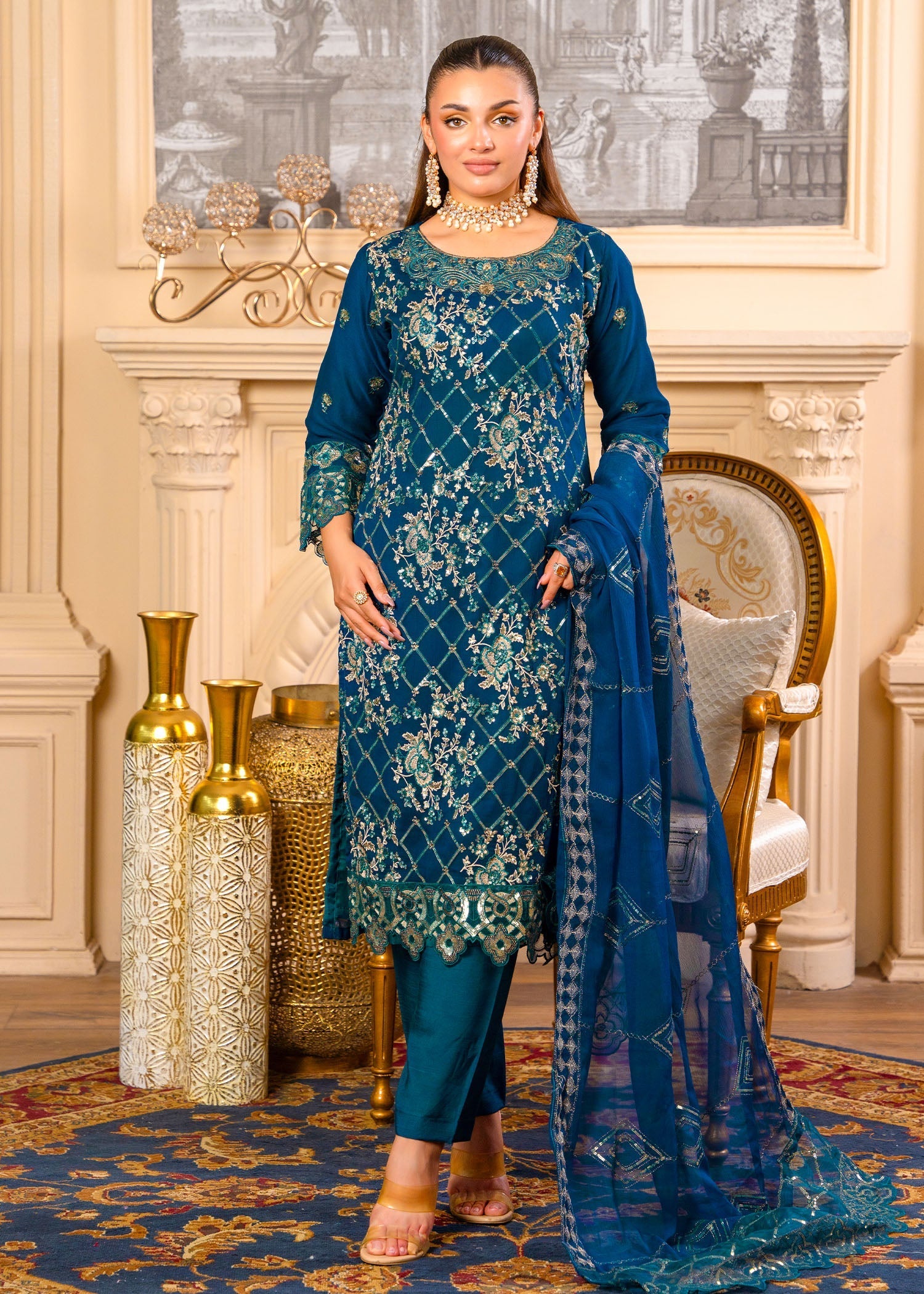 Zahab By M Feroza Women 3pcs