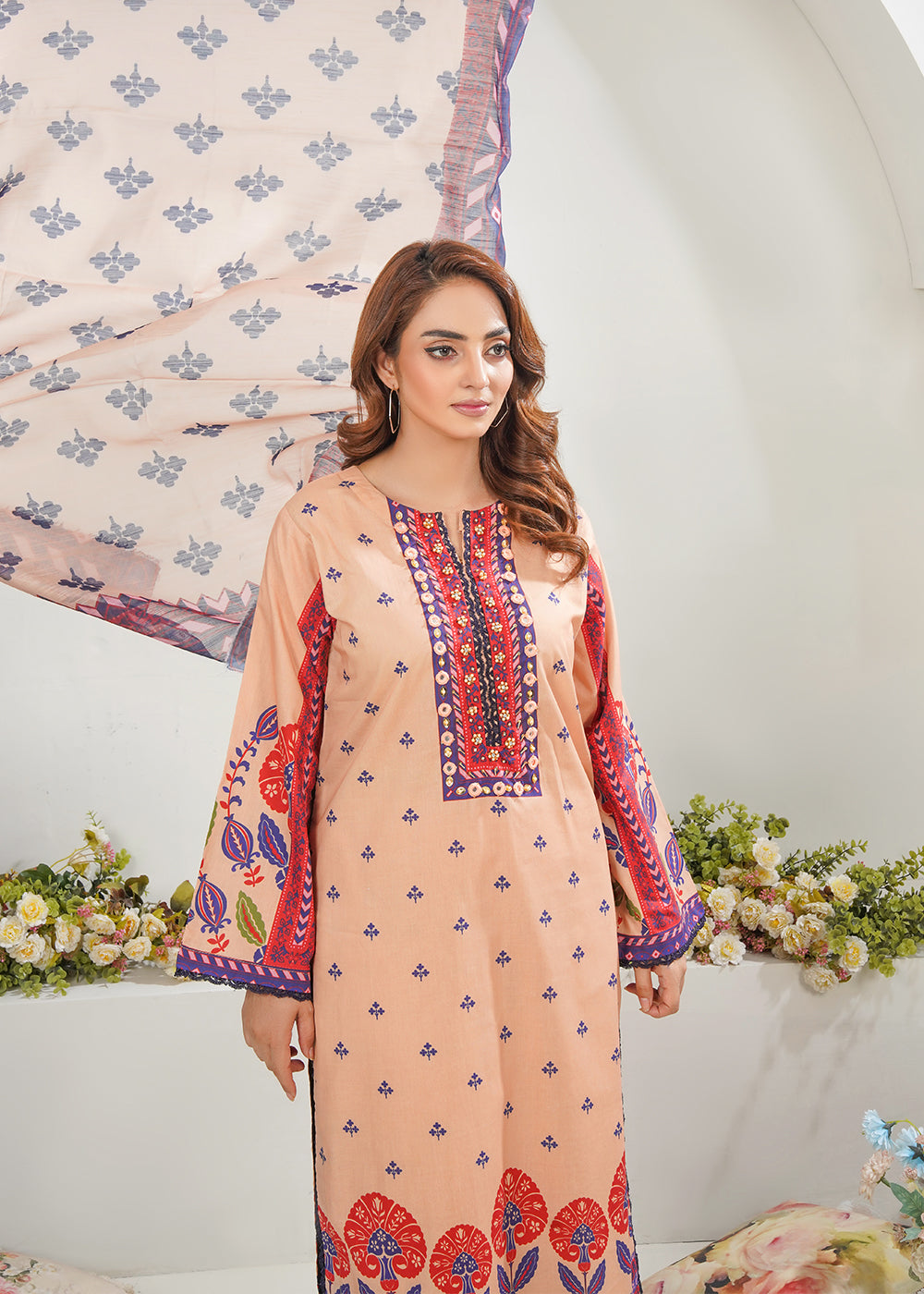 Elara Official Peach Bloom Women 3pcs