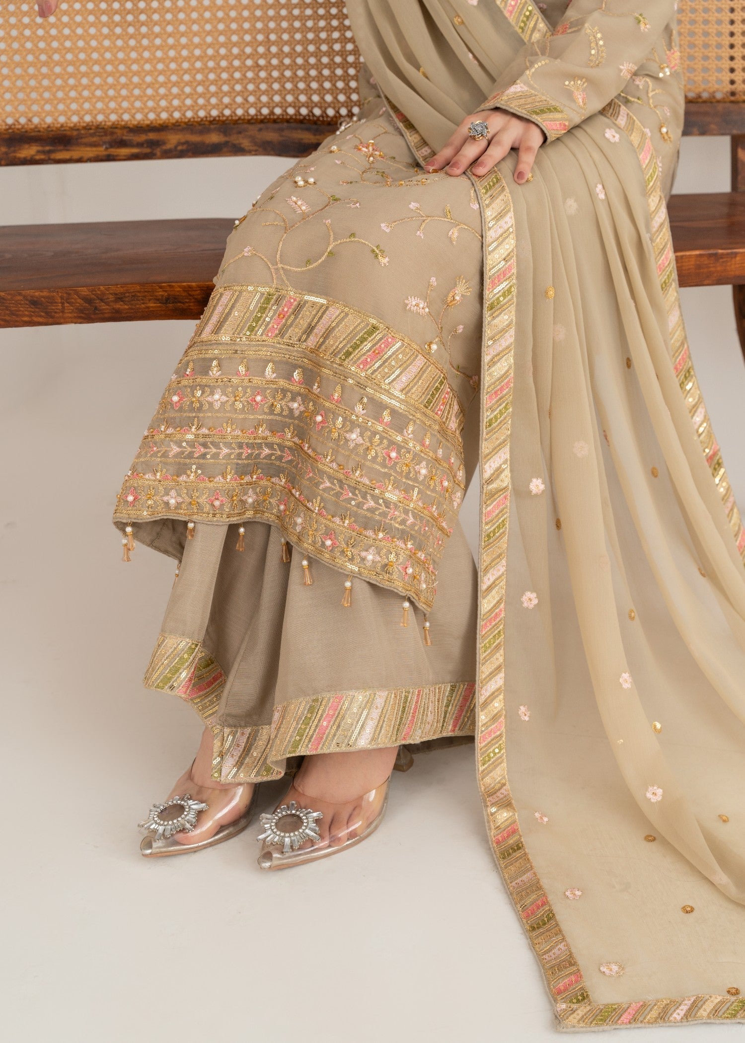 Qasim Anwer By Chandni Bridals BAHAR Women 3pcs