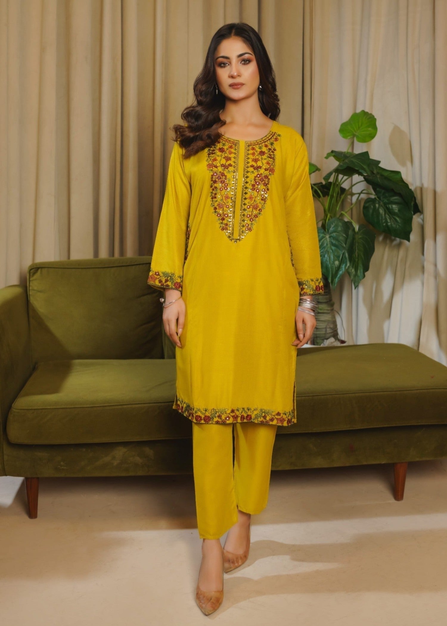 Zeephire OLIVE MUSTARD Women 2pcs