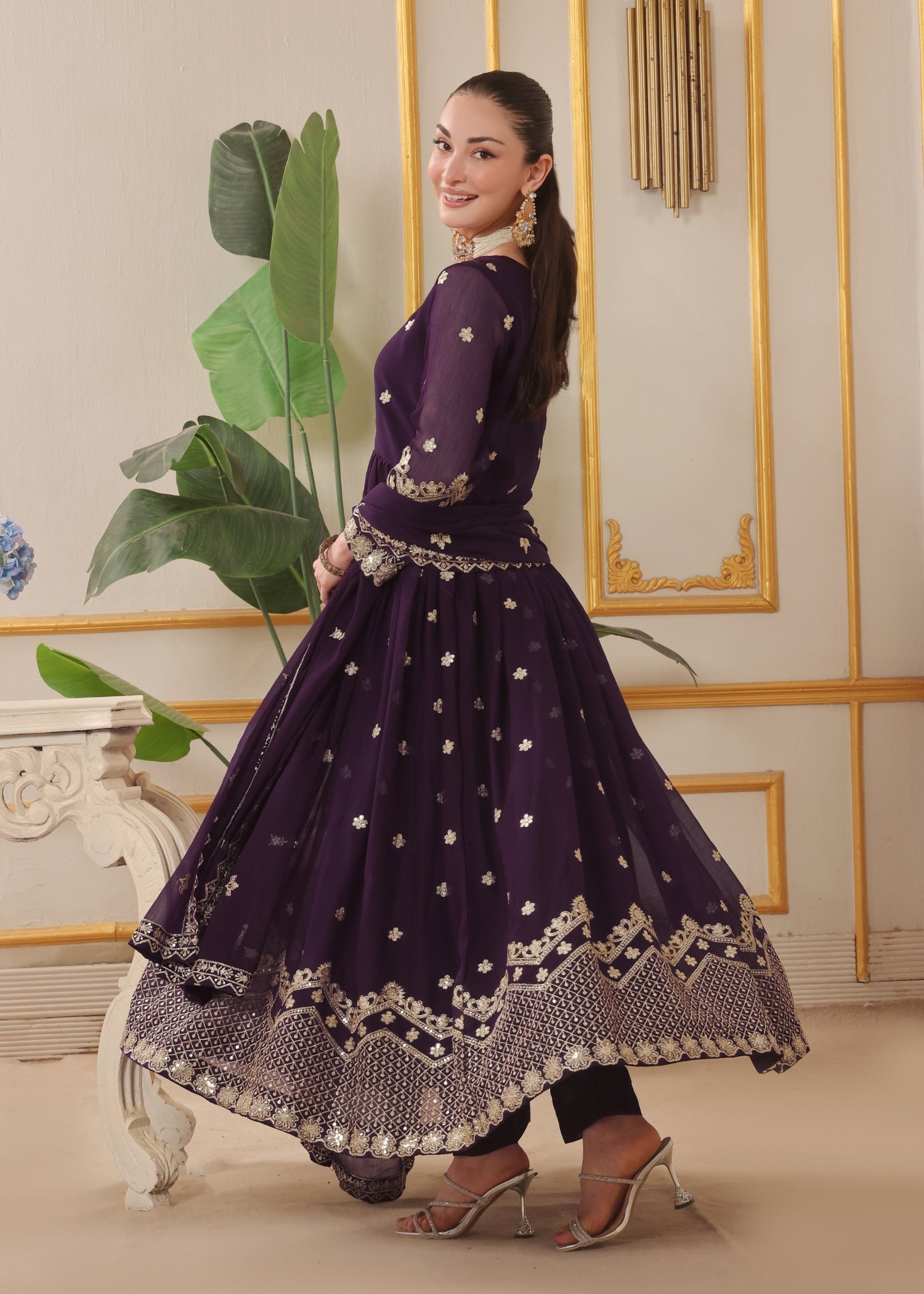 Abaan Zohan Dhanak Purple Women 3pcs