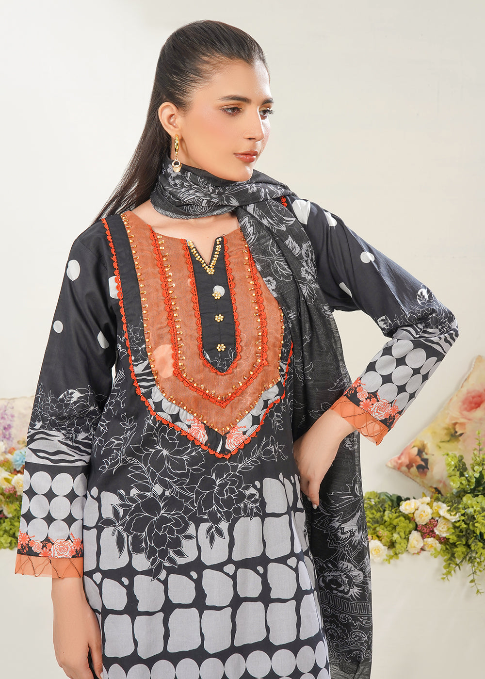 Elara Official Noir Chic Lawn Women 3pcs