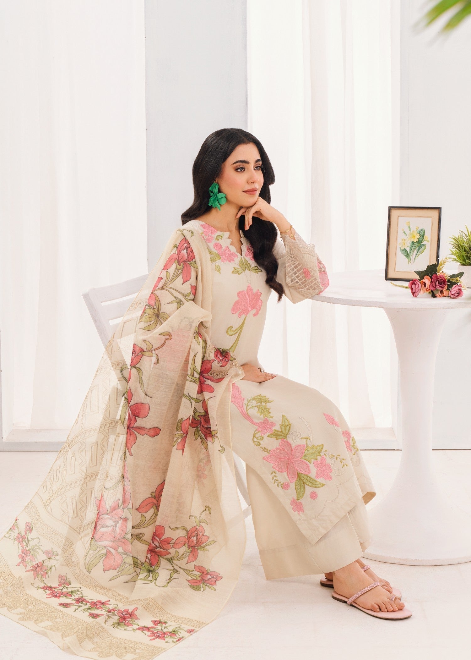 Sahibas By Mirza Belleza Ivory Women 3pcs