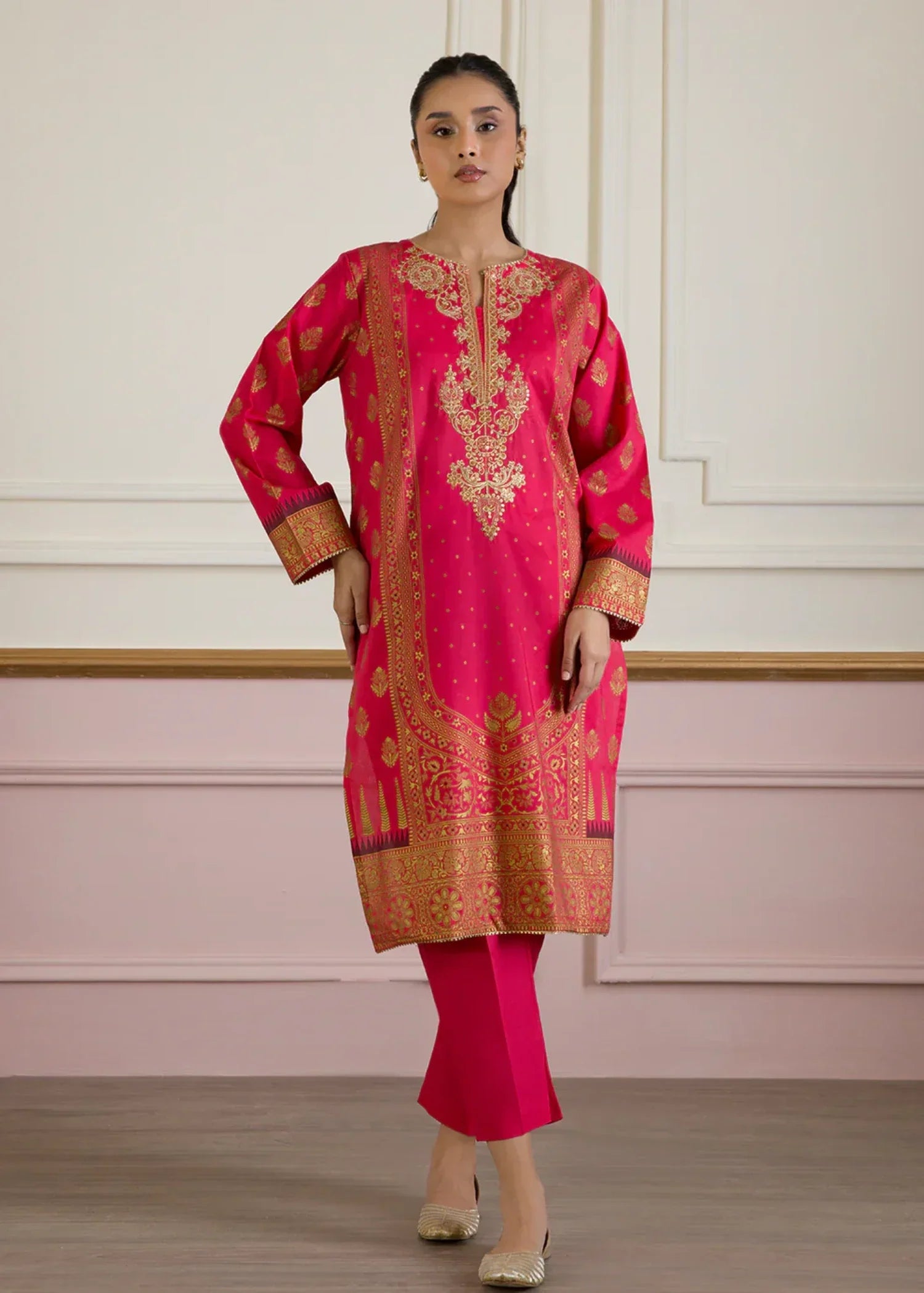 Zellbury WPS2531456 Hot Pink Red Women 2pcs