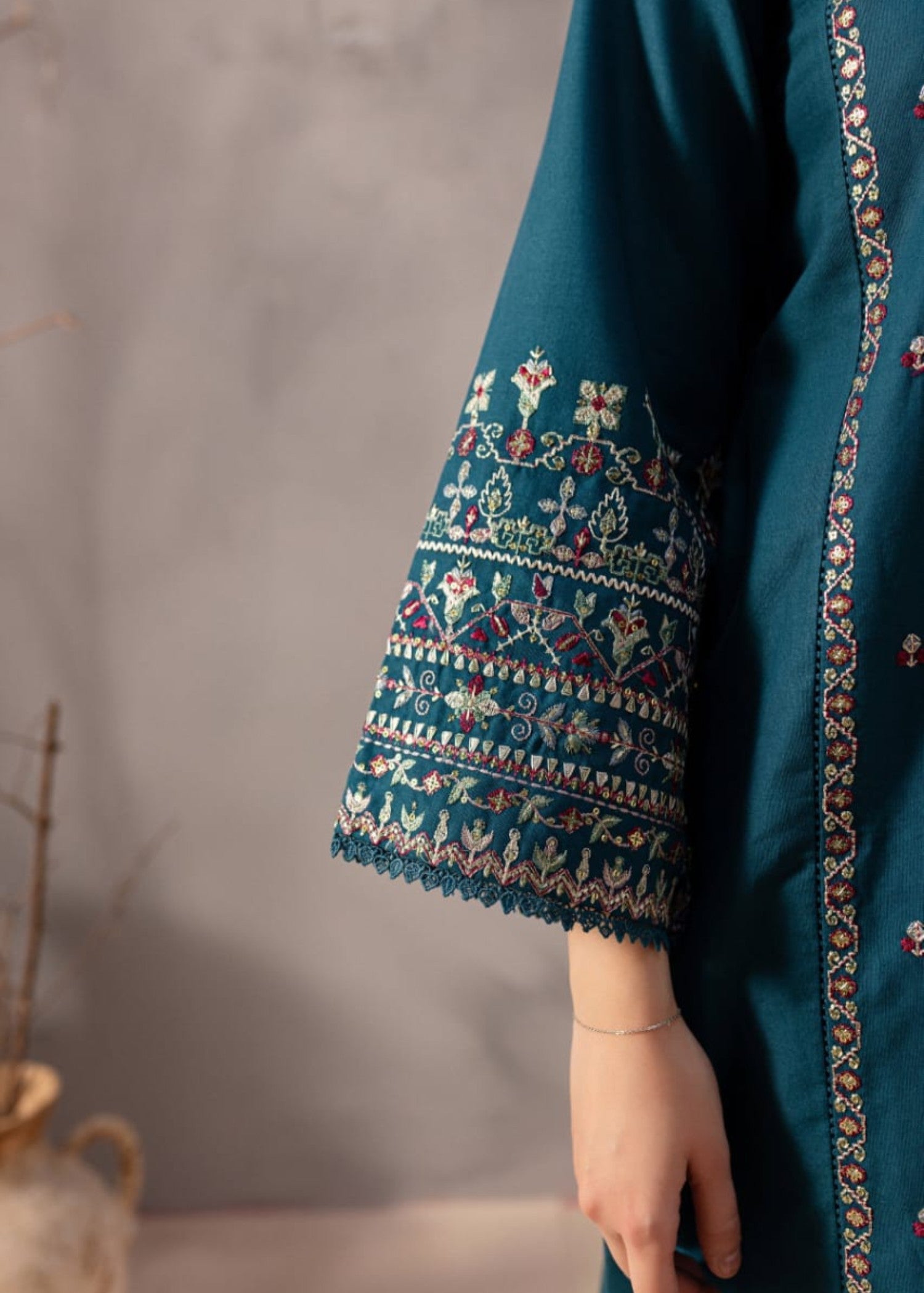 Gulposh Zouk (Embroided ) Zinc Women 2pcs