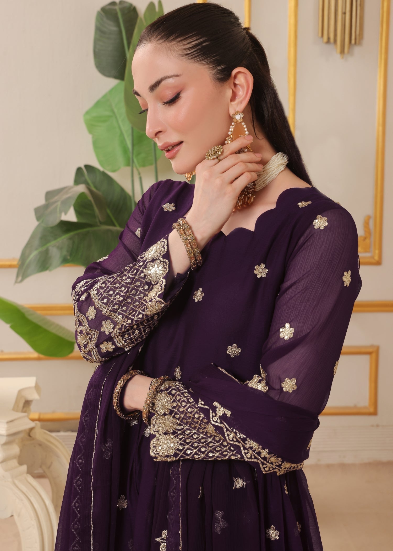 Abaan Zohan Dhanak Purple Women 3pcs