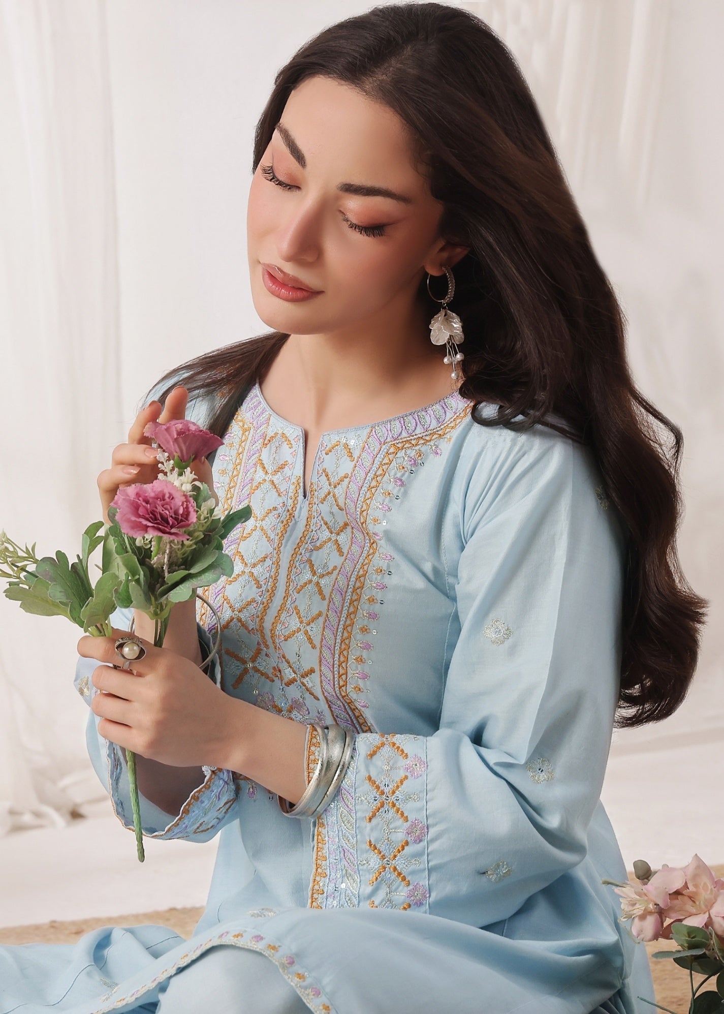 Ayra Pret Sehar ice Blue Women 2pcs