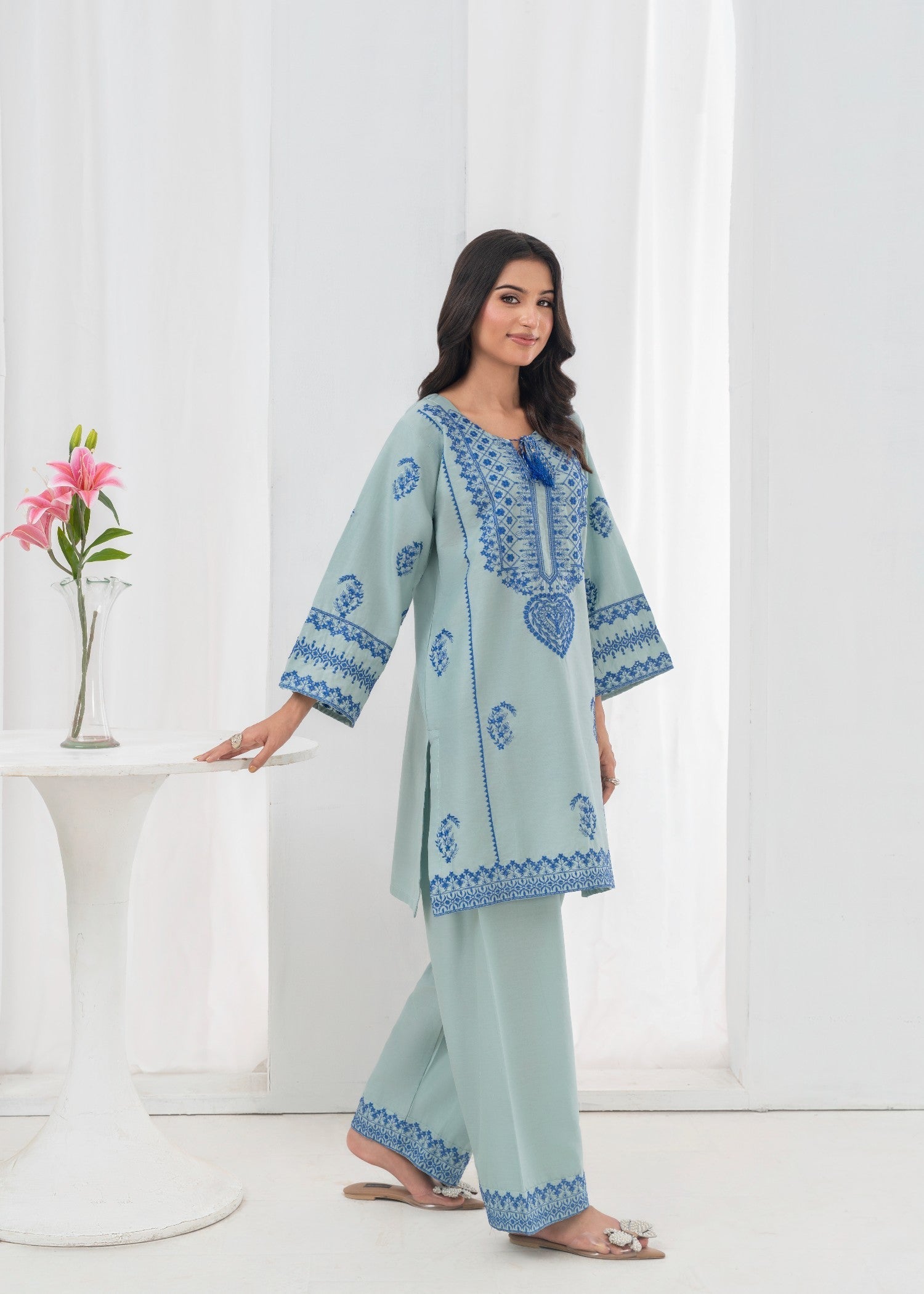 Stylish Collection JUGNU FEROZI (FARSHI SHALWAR) Women 2pcs