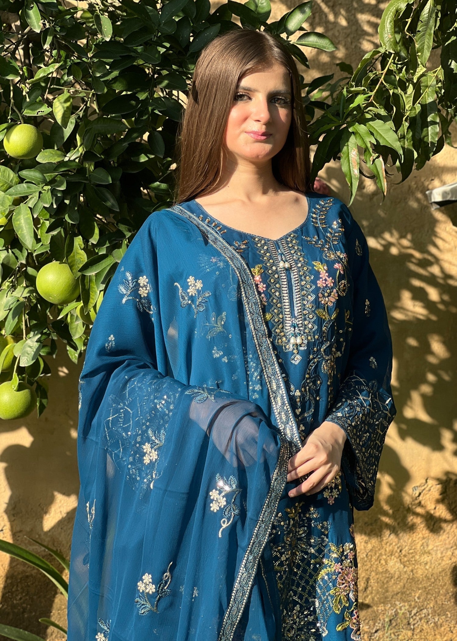 Four Season Boutique PINEAPPLE CHIFFON TEAL Women 3pcs