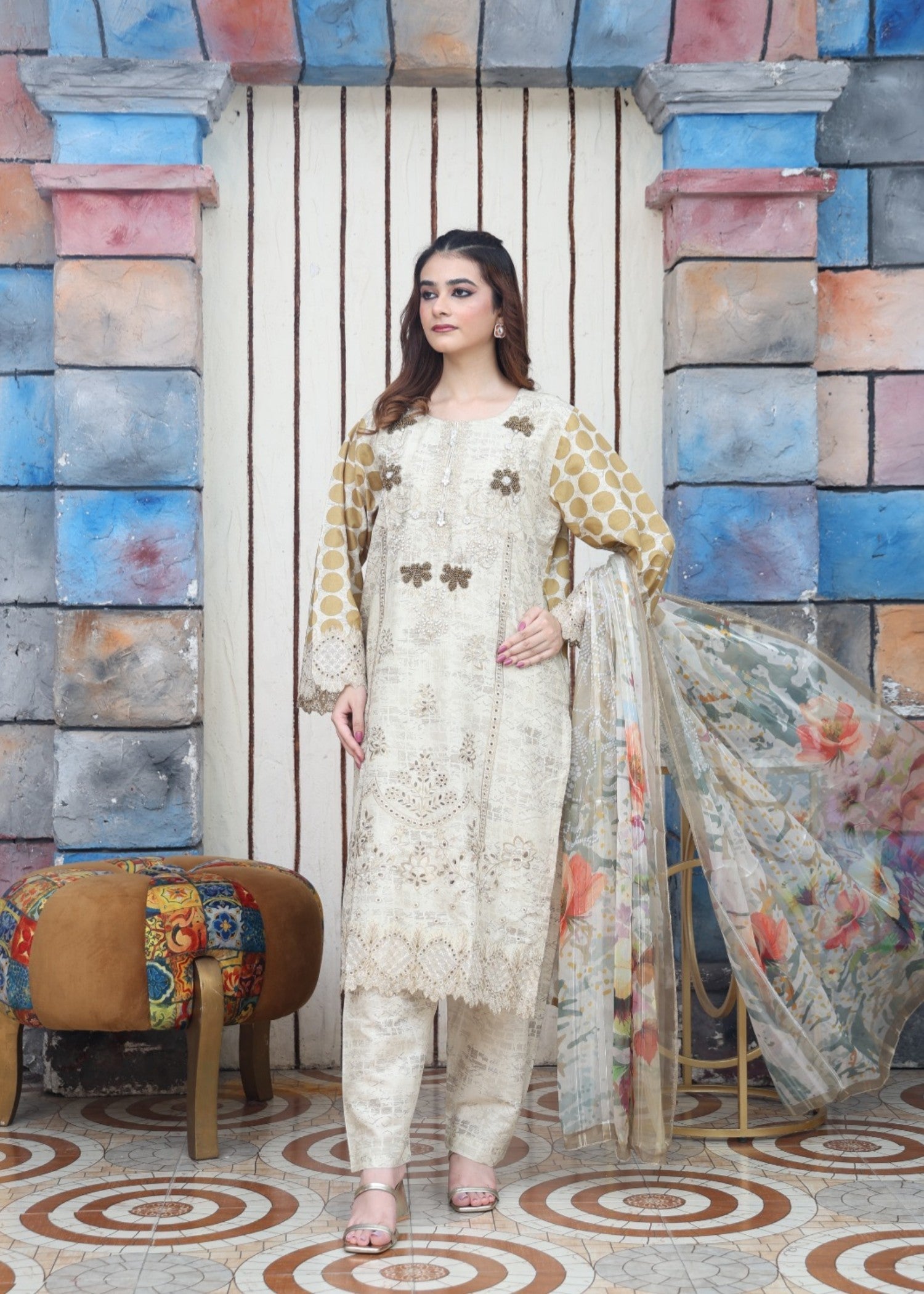 Mr Rai Attires Zaara Embroidered 3p Women 3pcs