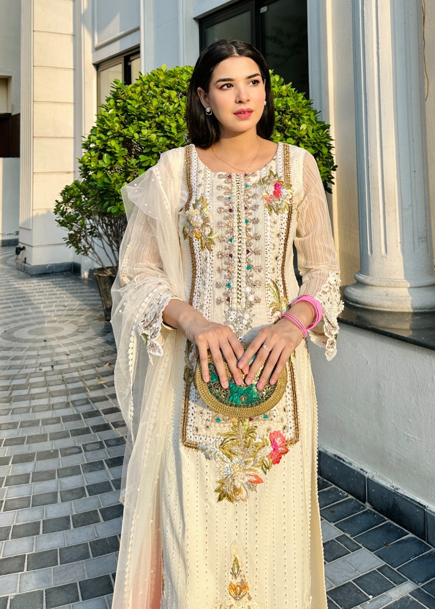 Khuda Baksh Creations S 125 Off White Women 4pcs