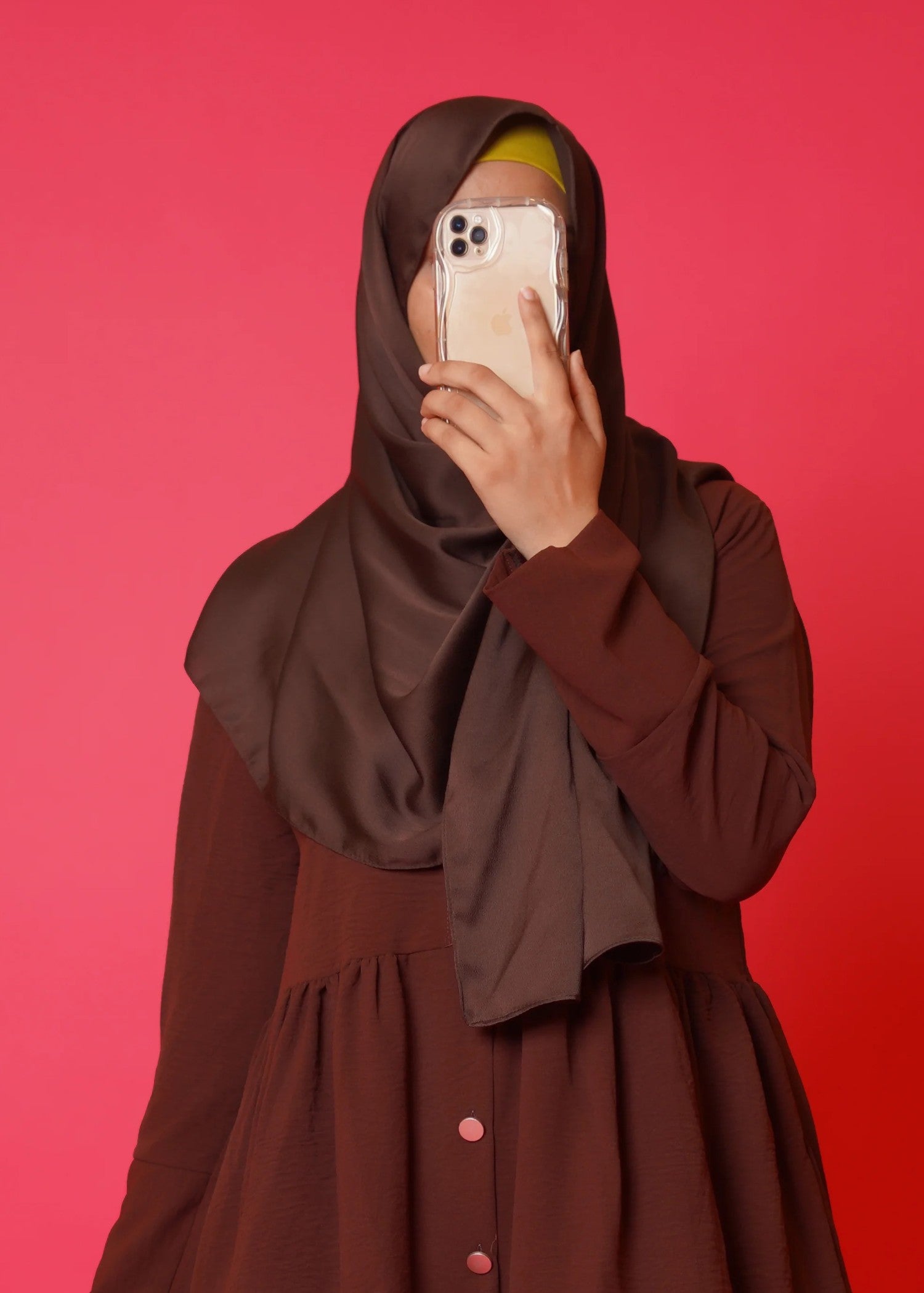 Al Rubab Collection Iris Frock Style Co Ord Set Dark Brown Women 2pcs