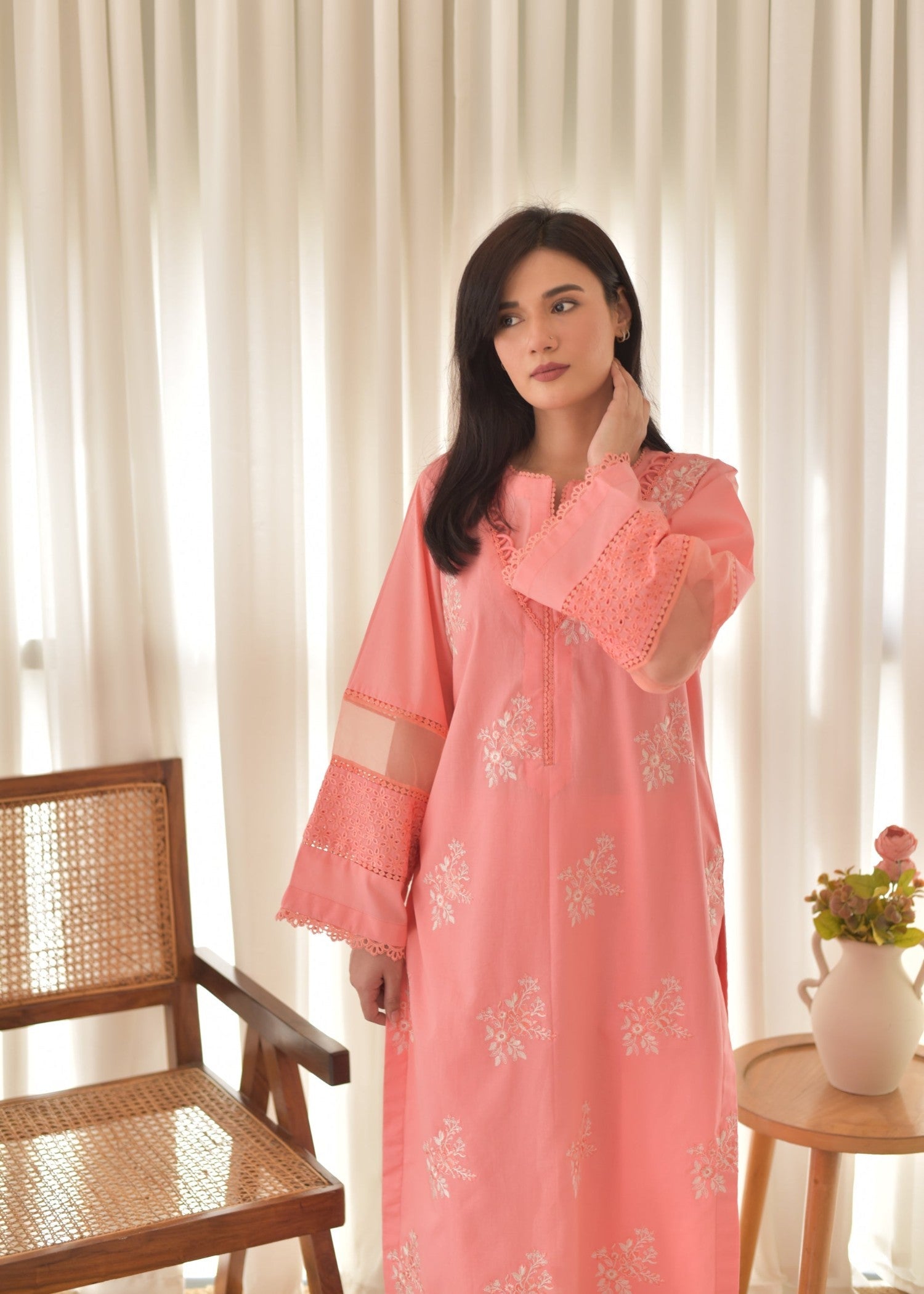 Shehroz Fashion Adaa e Khaas Lawn Embroidery Suit Women 3pcs