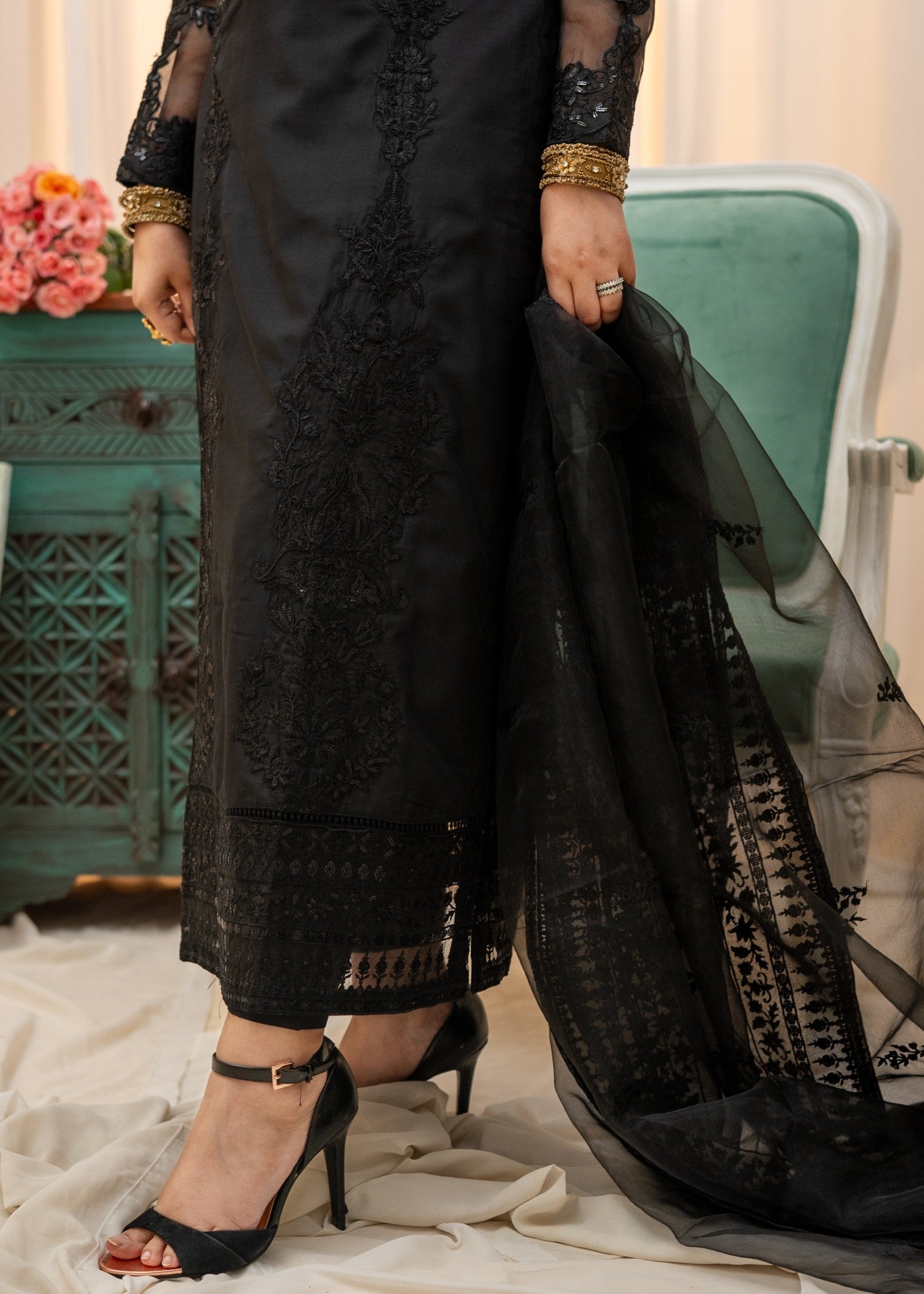 Alyssa Black rawsilk suit ALL305 Women 3pcs