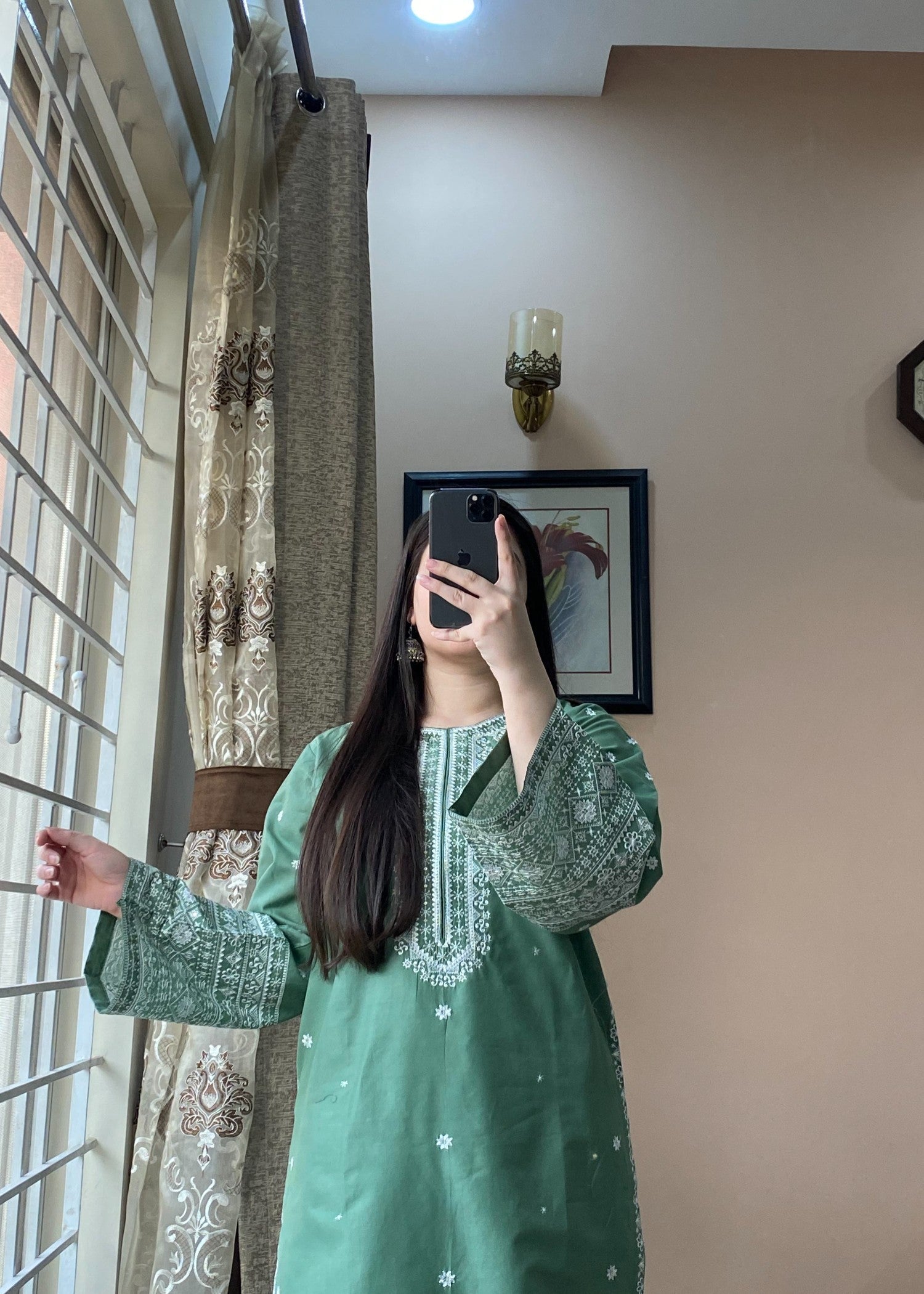 Ramal Sea embroidered lawn dress Women 2pcs