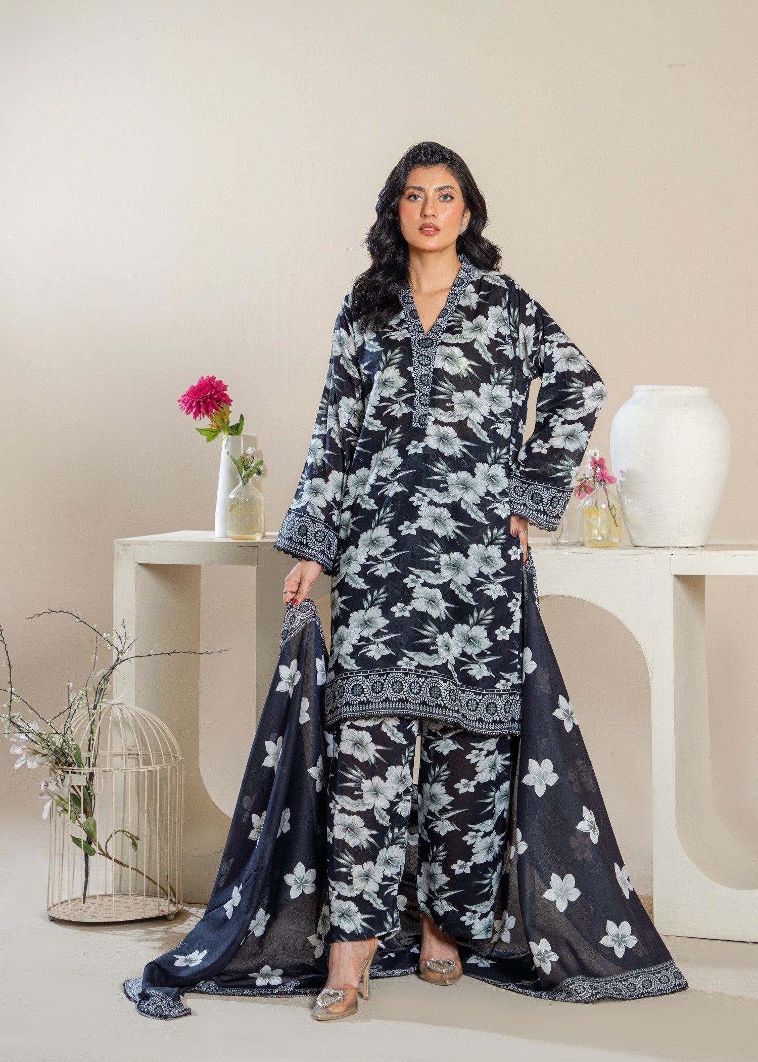 Zeenat & Zoha Mid Night Women 3pcs