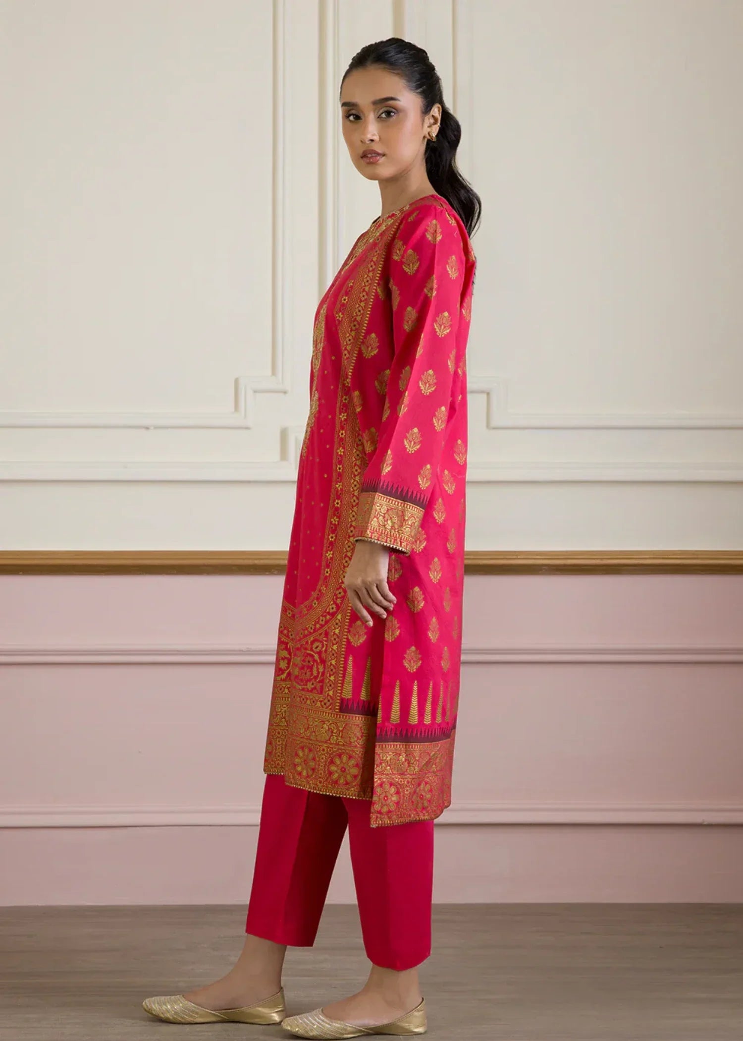 Zellbury WPS2531456 Hot Pink Red Women 2pcs