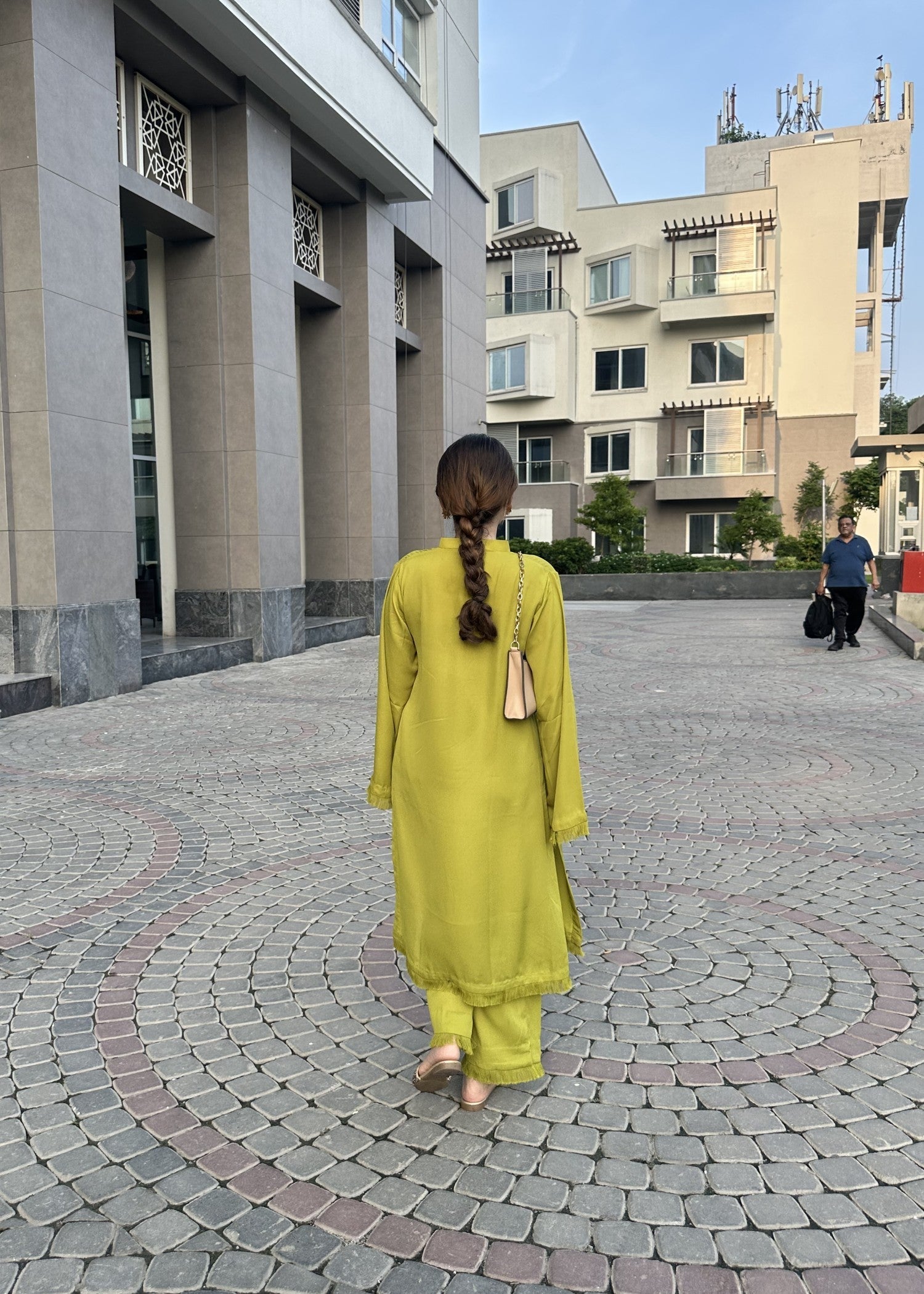 Zenyre Lime Glow Solid Set Women 2pcs