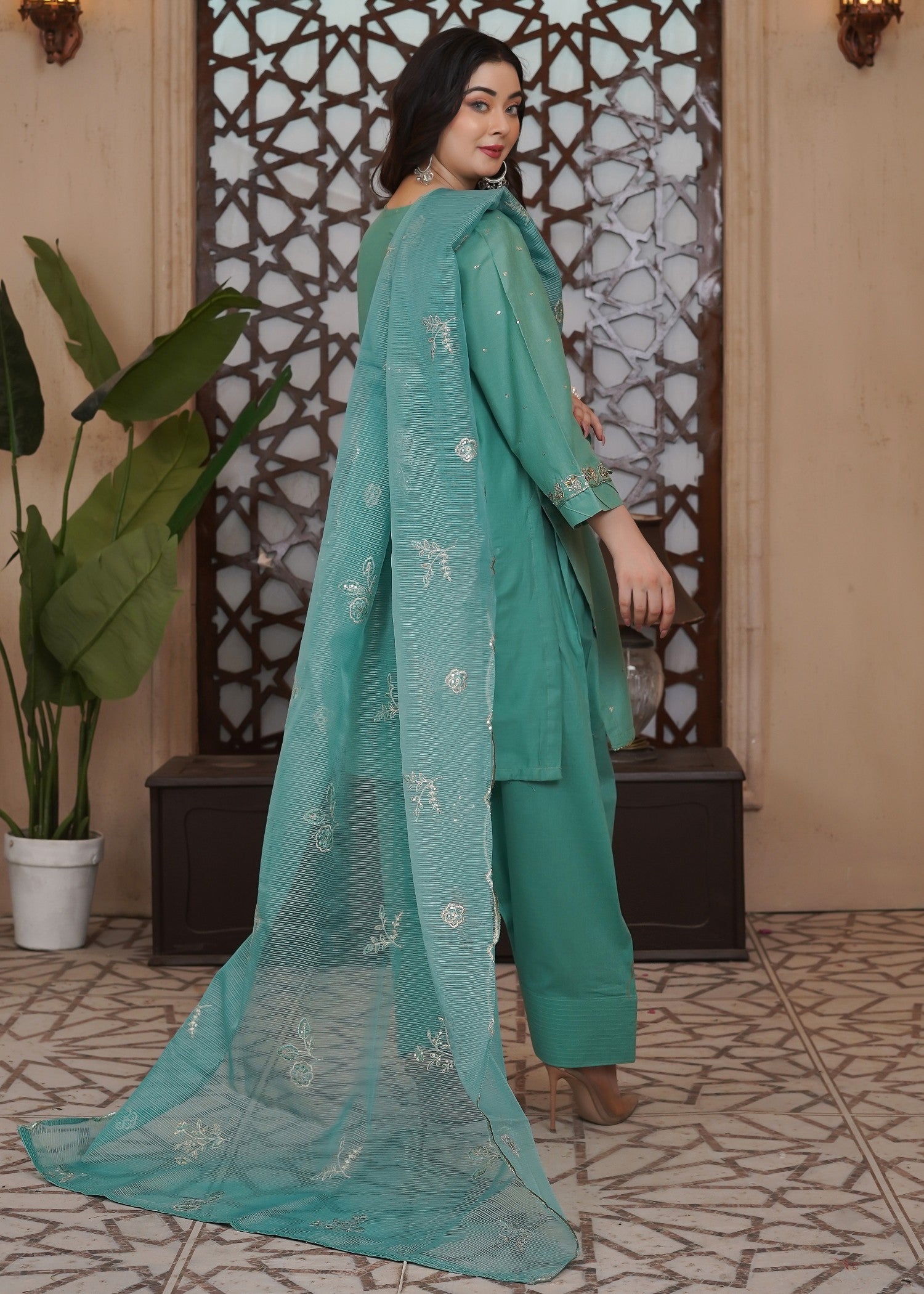 Waniya Awais WAF D19 (Farshi Shalwar) Women 3pcs