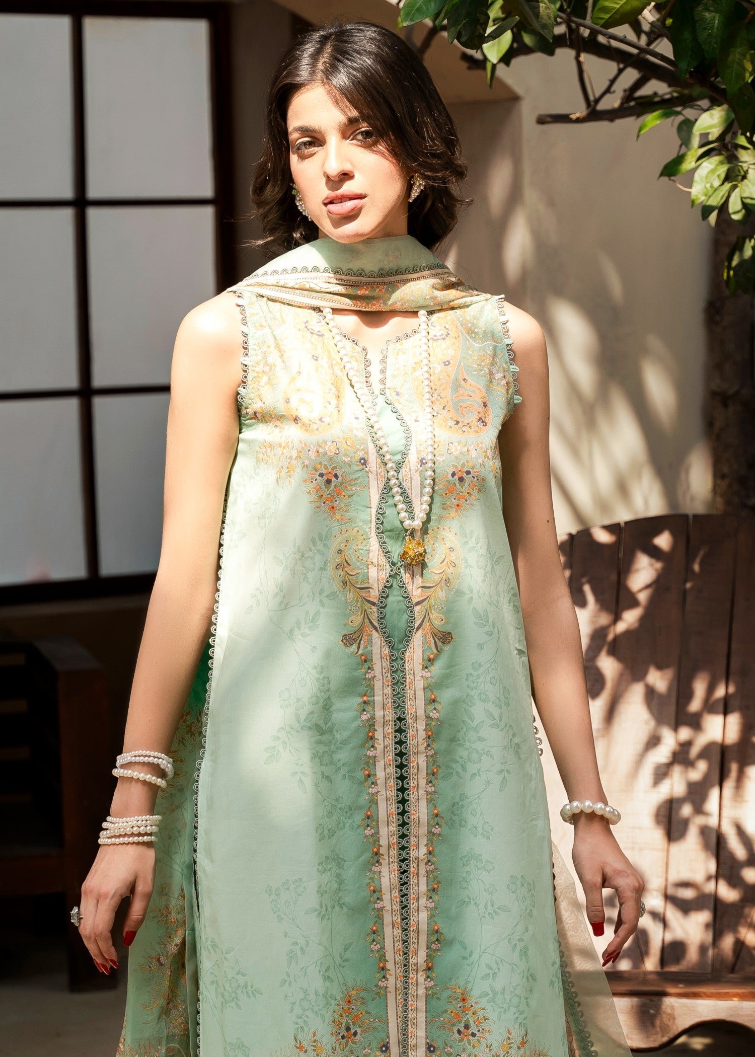 FIRDOUS Stitched Printed Lawn D146 Mintaya Women 3pcs