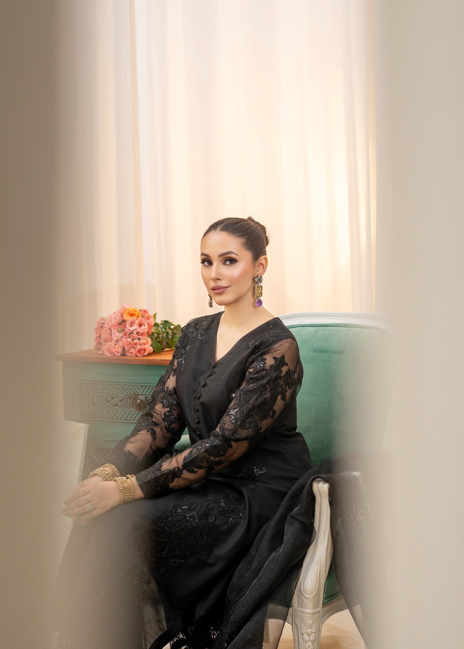 Alyssa Black rawsilk suit ALL305 Women 3pcs