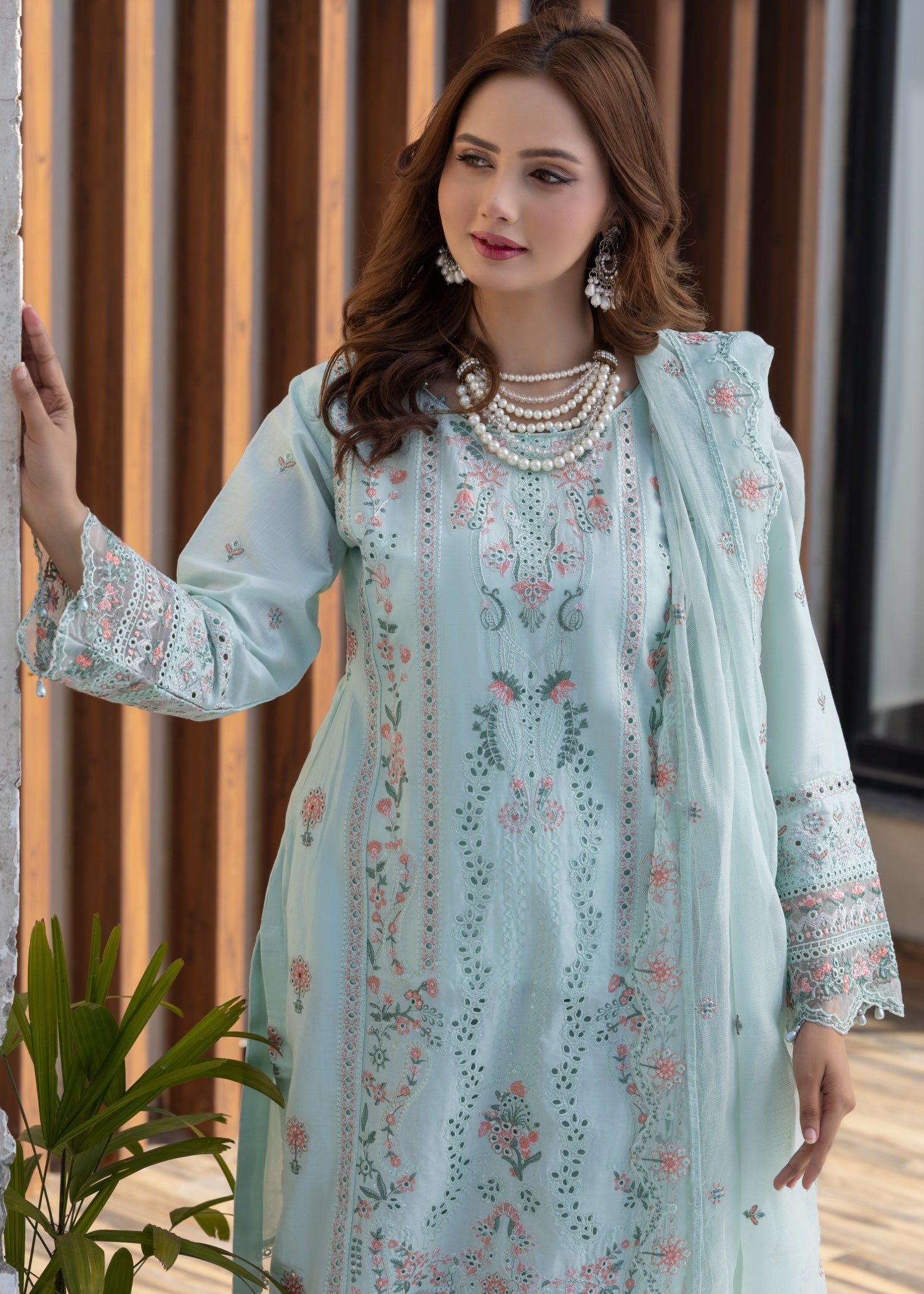 Suits By Sadia SKY SHINE CHIKANKARI Women 3pcs