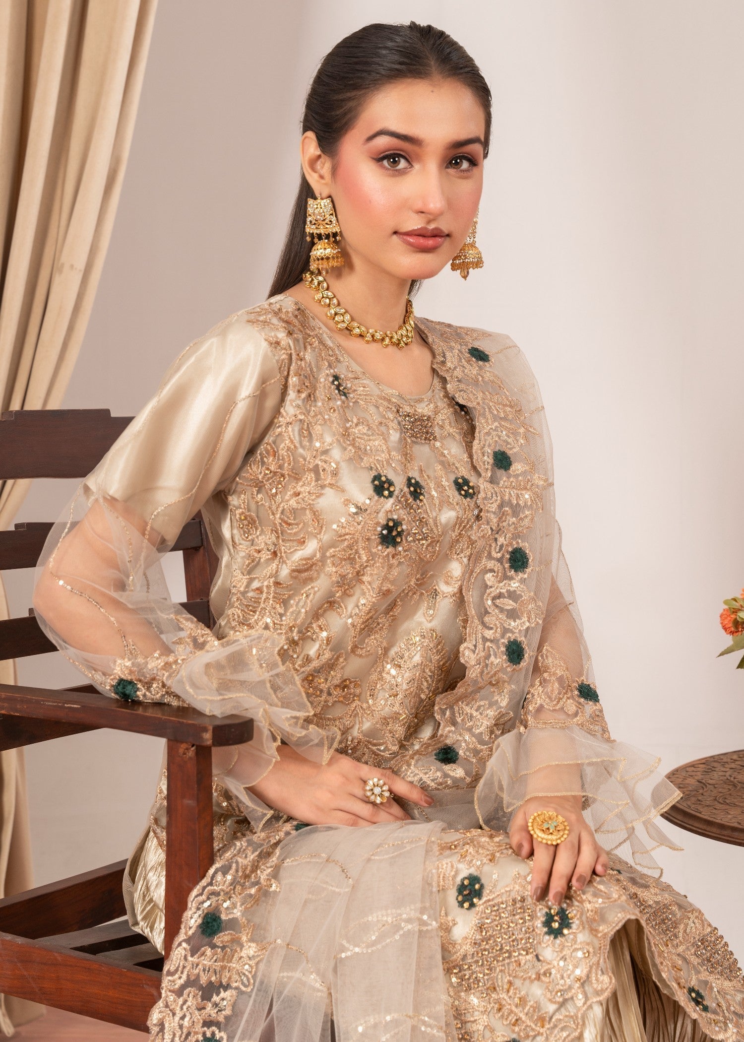 Four Season Boutique MALHAAR CRUSH GOLD Women 3pcs