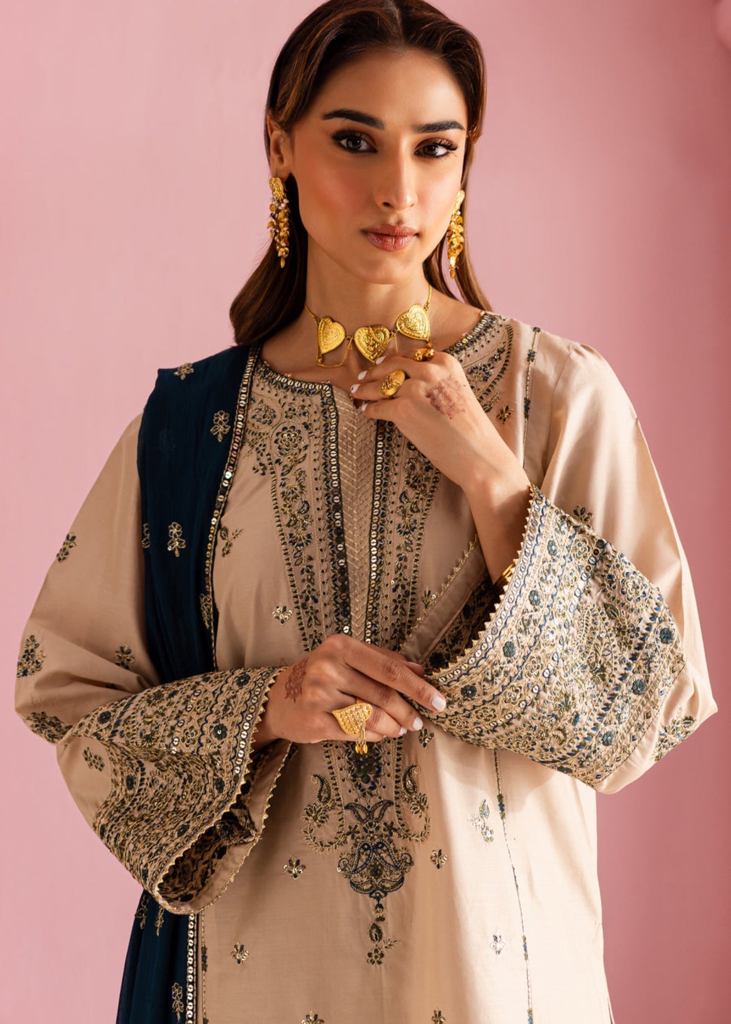 The Turkish Wear Olivia Beige Set Women 3pcs