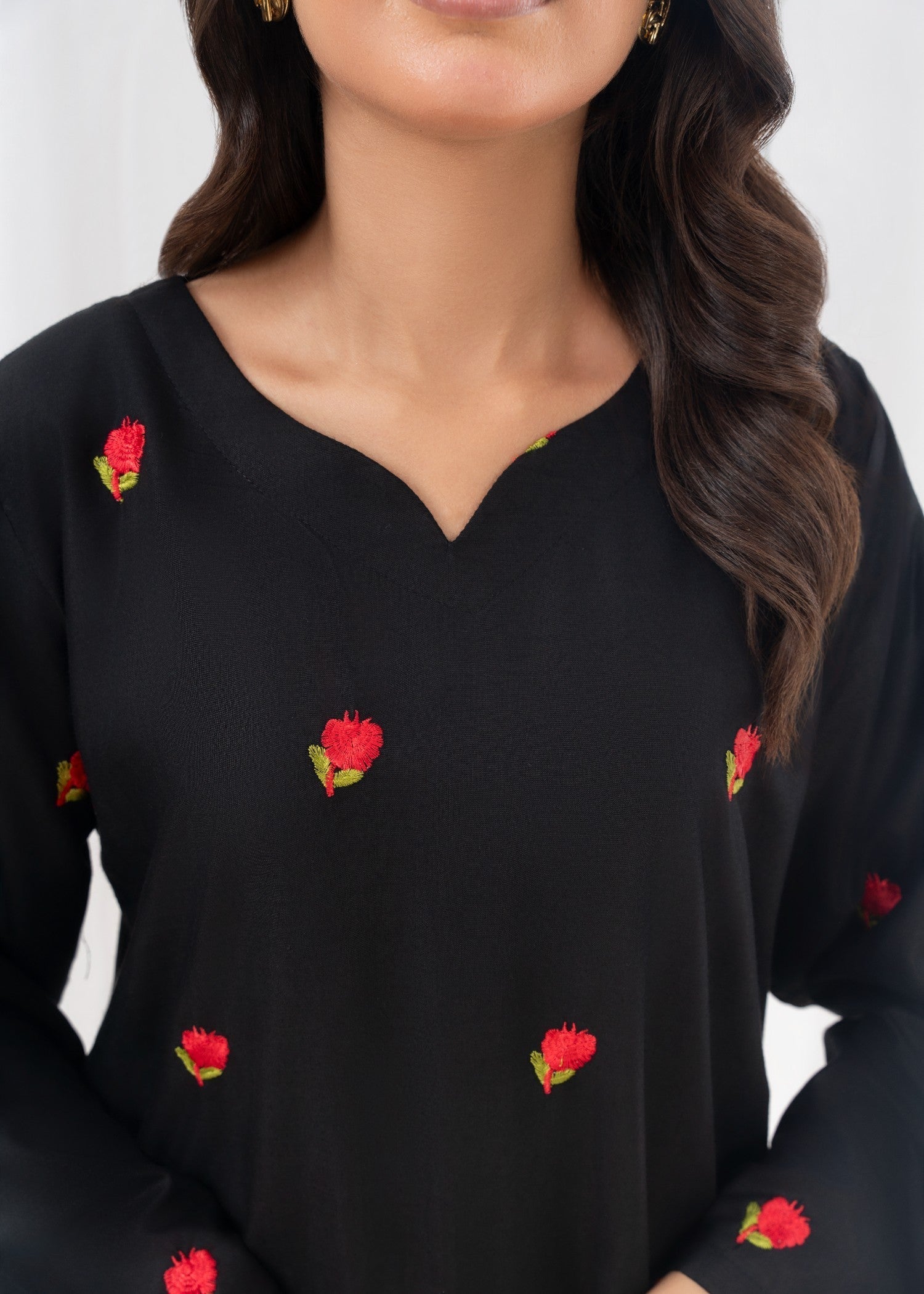 Stylish Collection PETAL EMBROIDERED FARSHI Women 2pcs