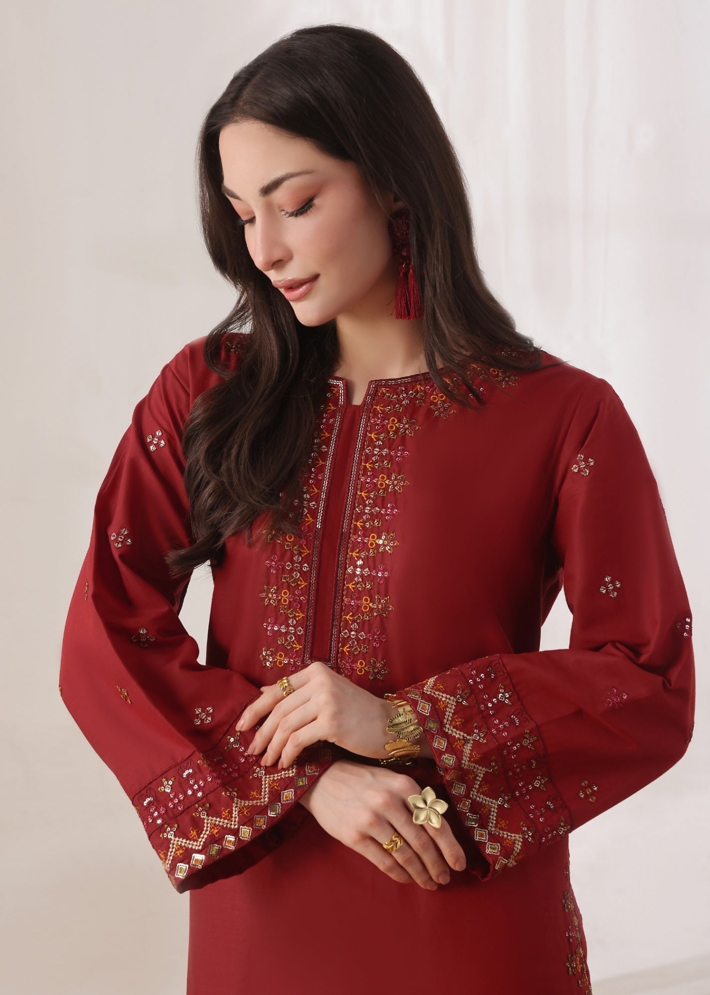 Ayra Pret Mehar Maroon Women 2pcs
