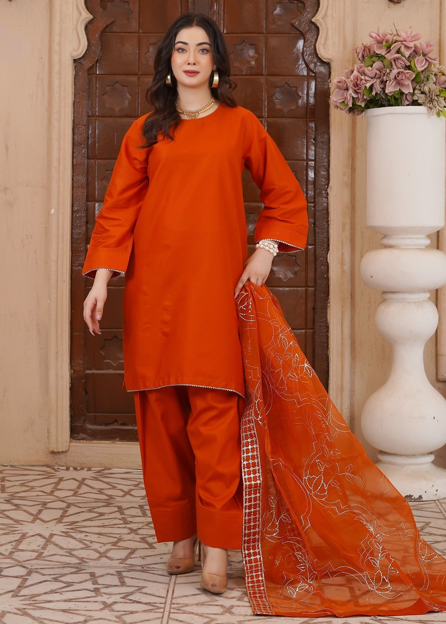 Waniya Awais WAF D16 (Farshi Shalwar) Women 3pcs