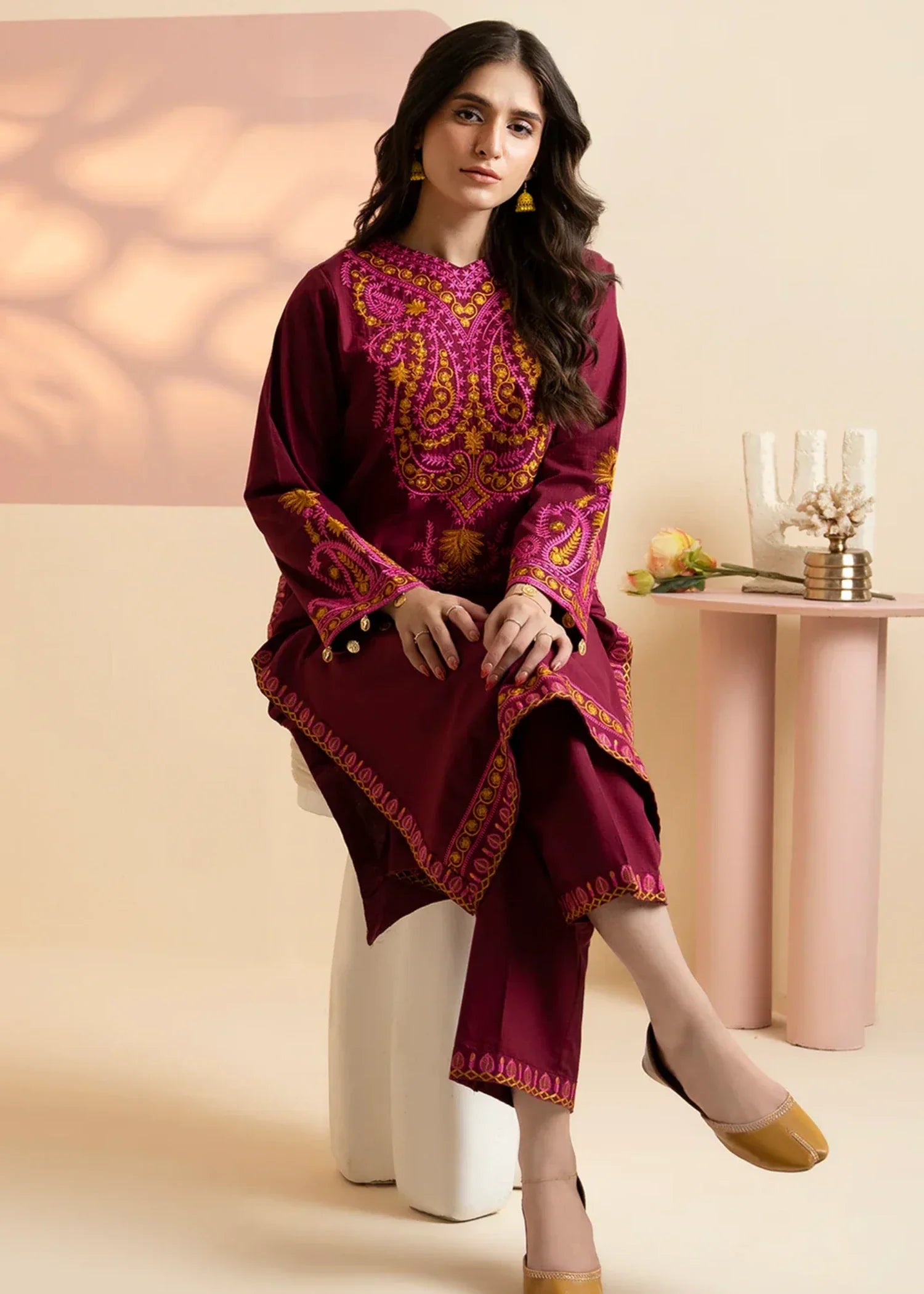 Zellbury WPW2423364 Maroon Women 2pcs