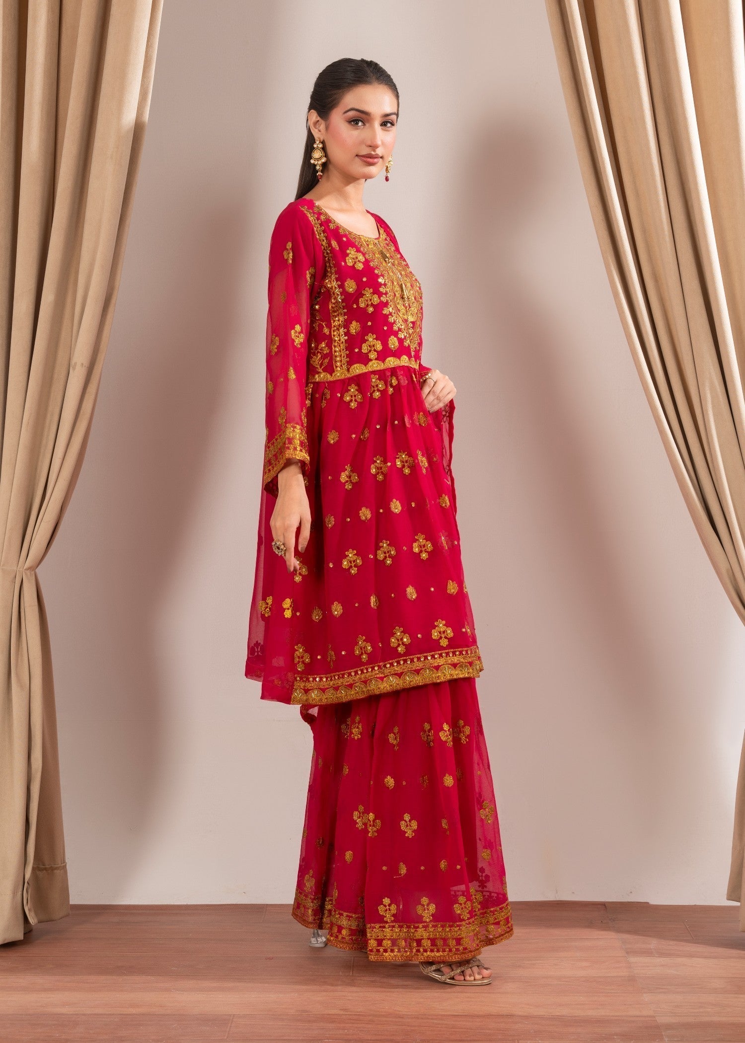 Four Season Boutique DOTTED GARRARA HOTPINK Women 3pcs