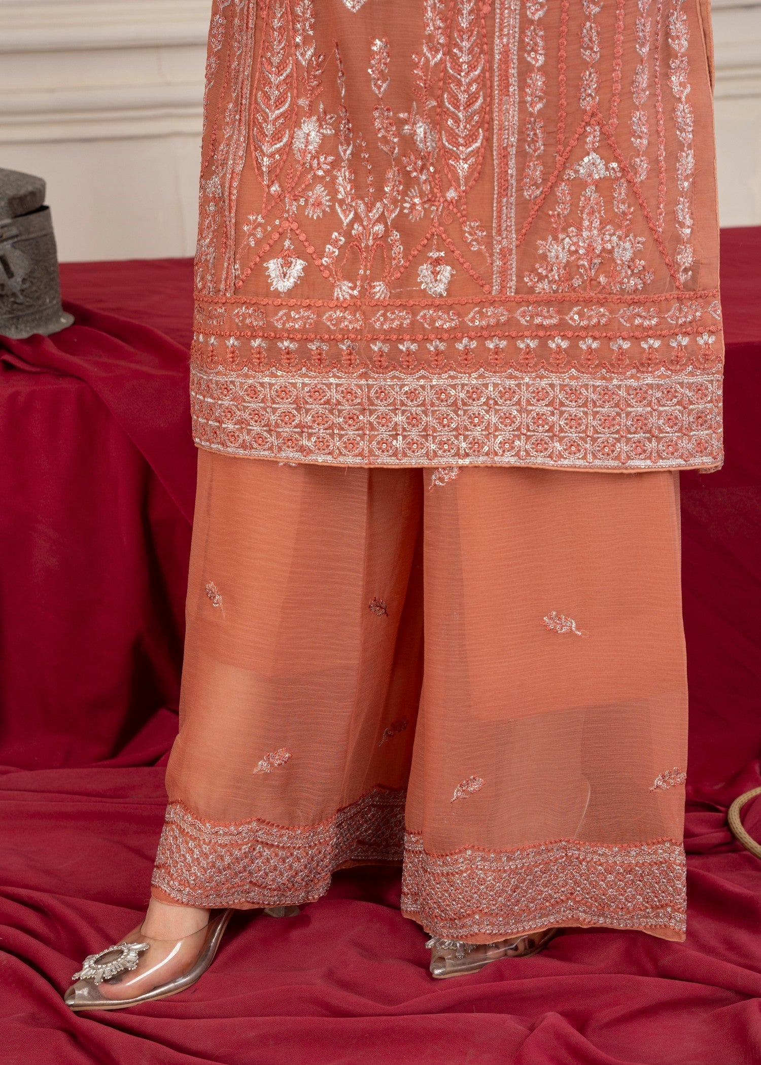 Four Season Boutique DIL ROOP PEACH PINK Women 3pcs