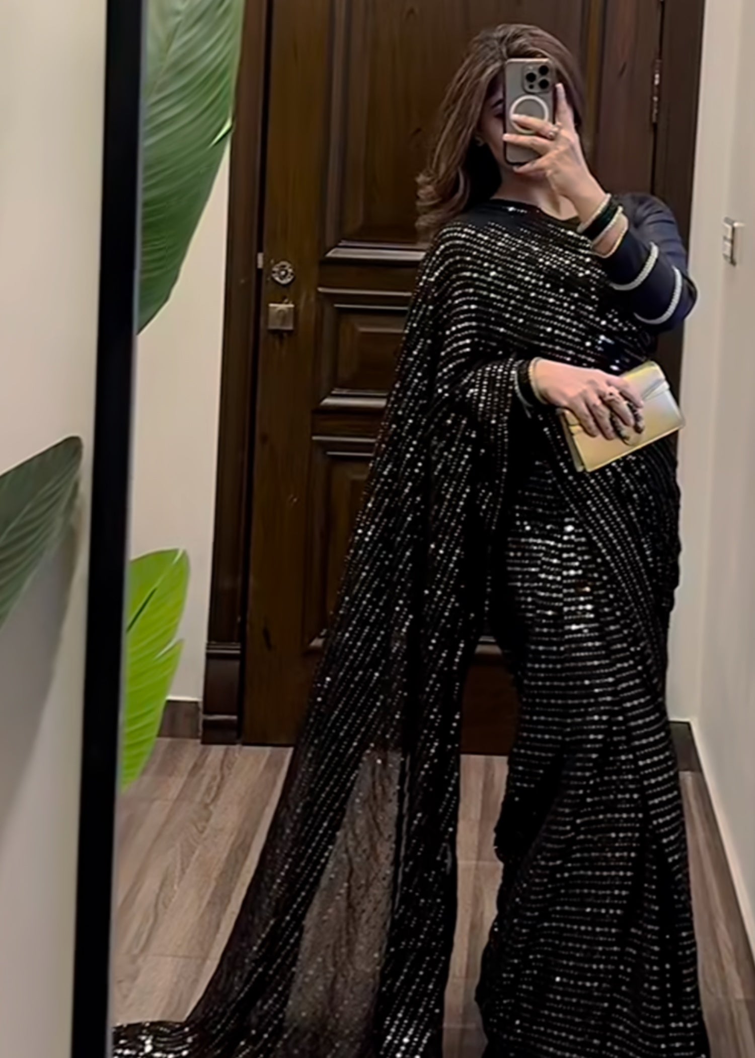 Laal Clothing GLC 044 Black Saree Women 3pcs