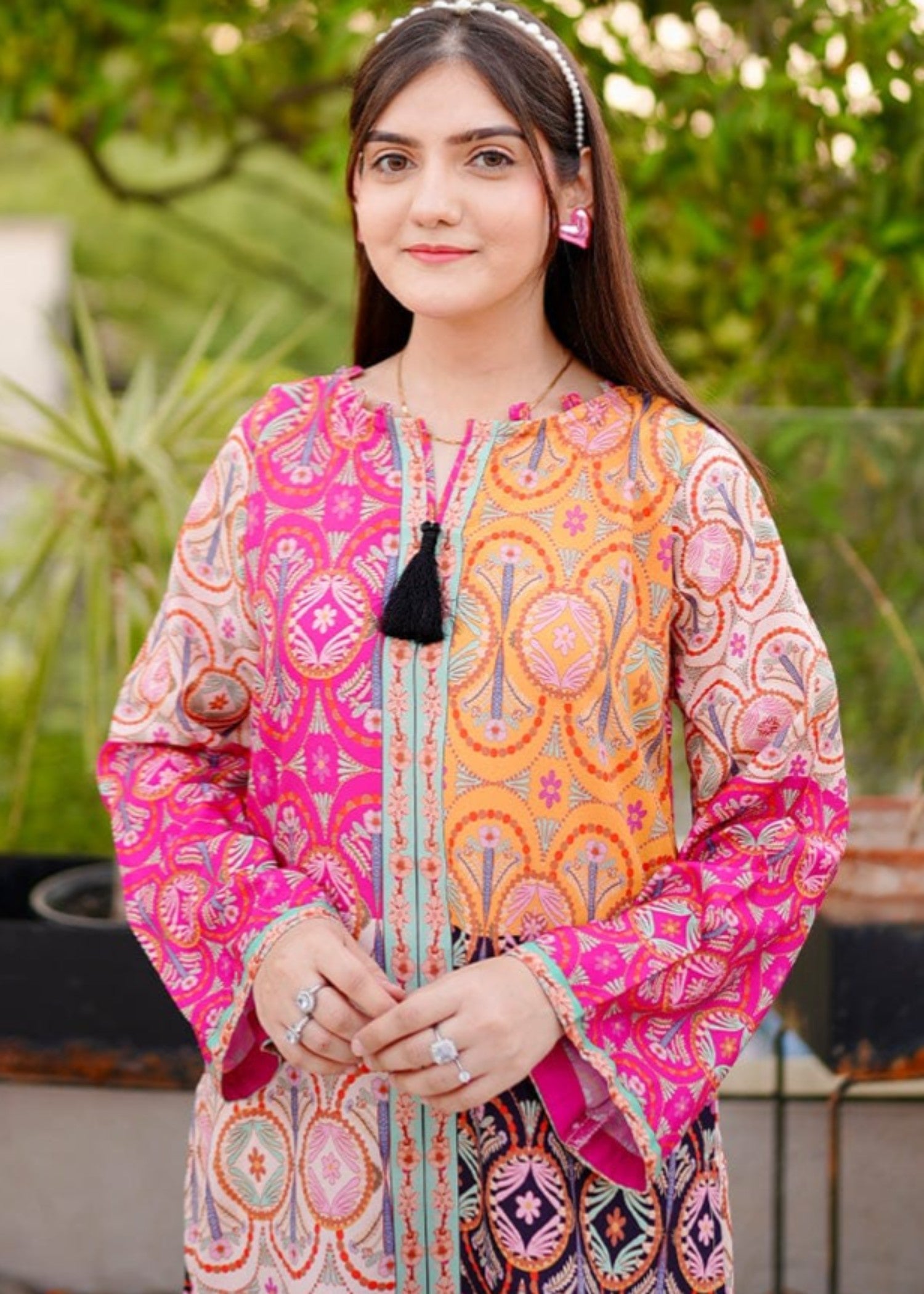 Shanghai Preet "Festive Mosaic Lawn Set" Women 2pcs