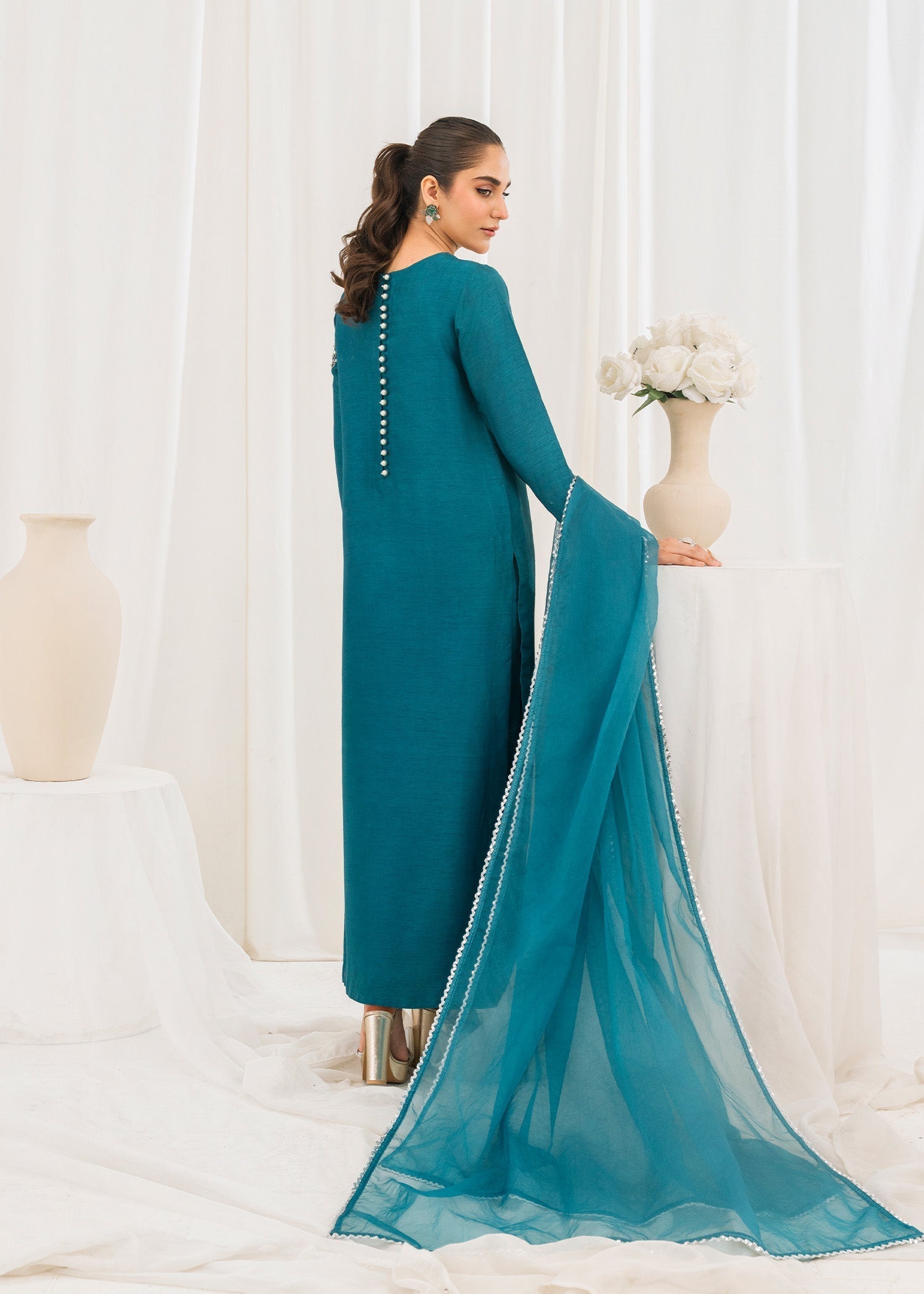 Rang-e-Haya Glimmer Core (Teal) Women 3pcs