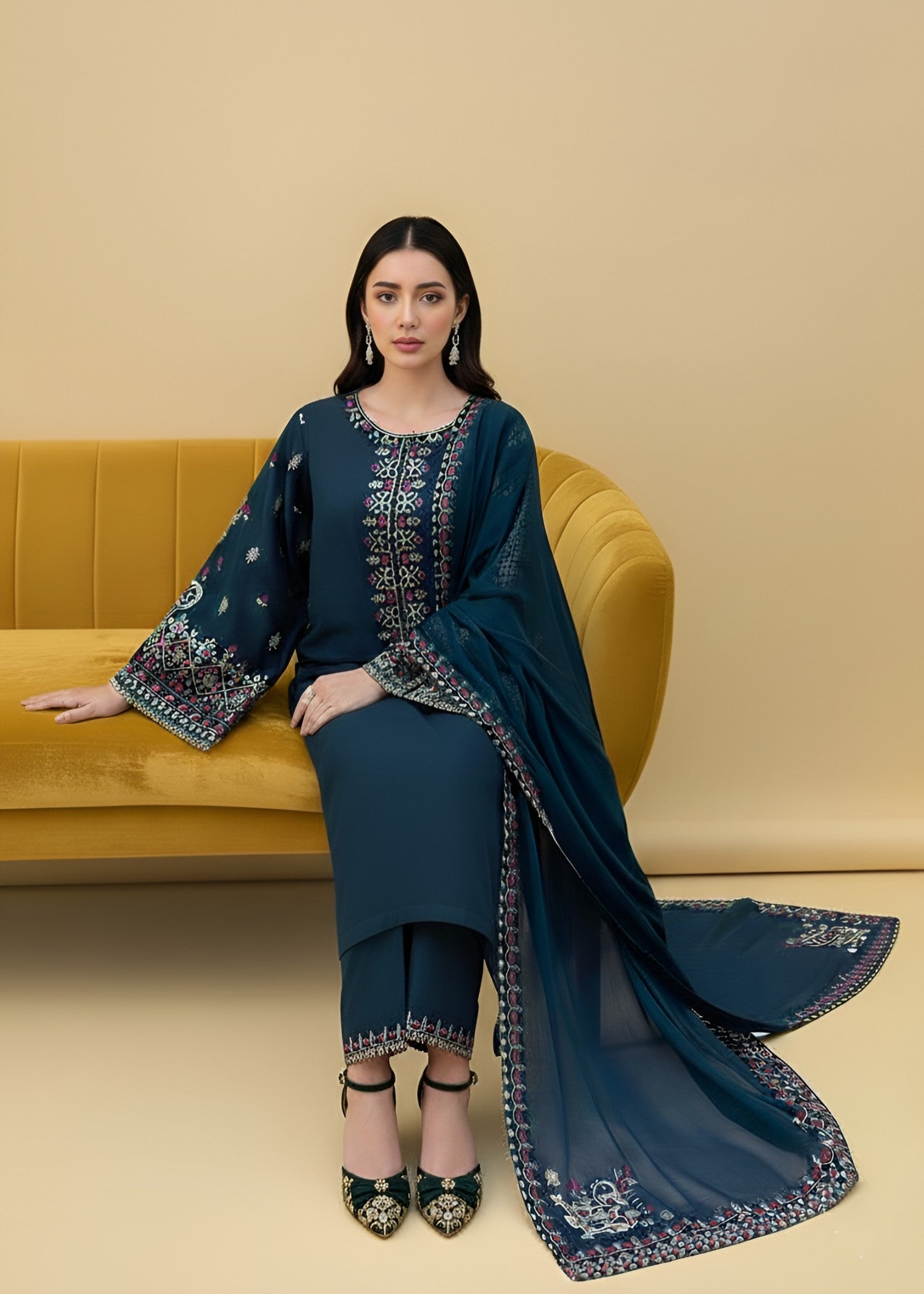 Fabric Garden Teal Elegance Women 3pcs